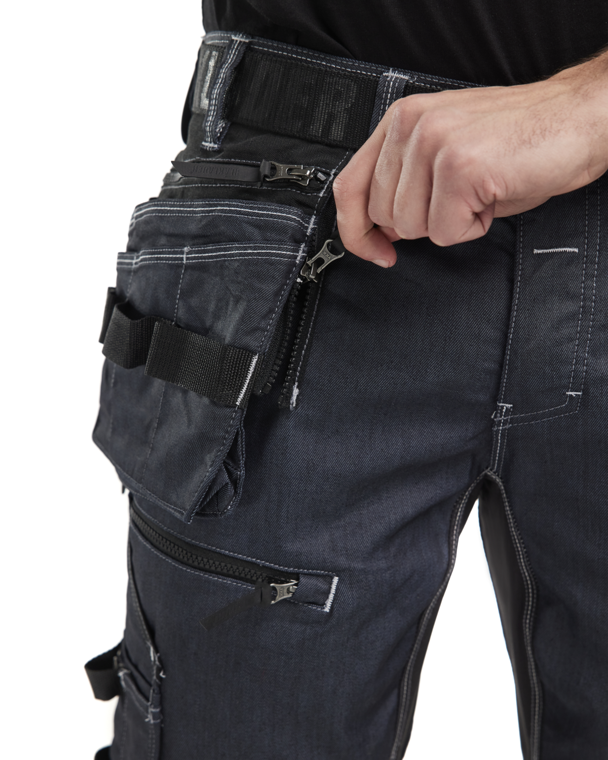 Blåkläder X1900 Pantalon de travail Denim Stretch 1990 - bleu marine/noir - taille 50 (M)-image
