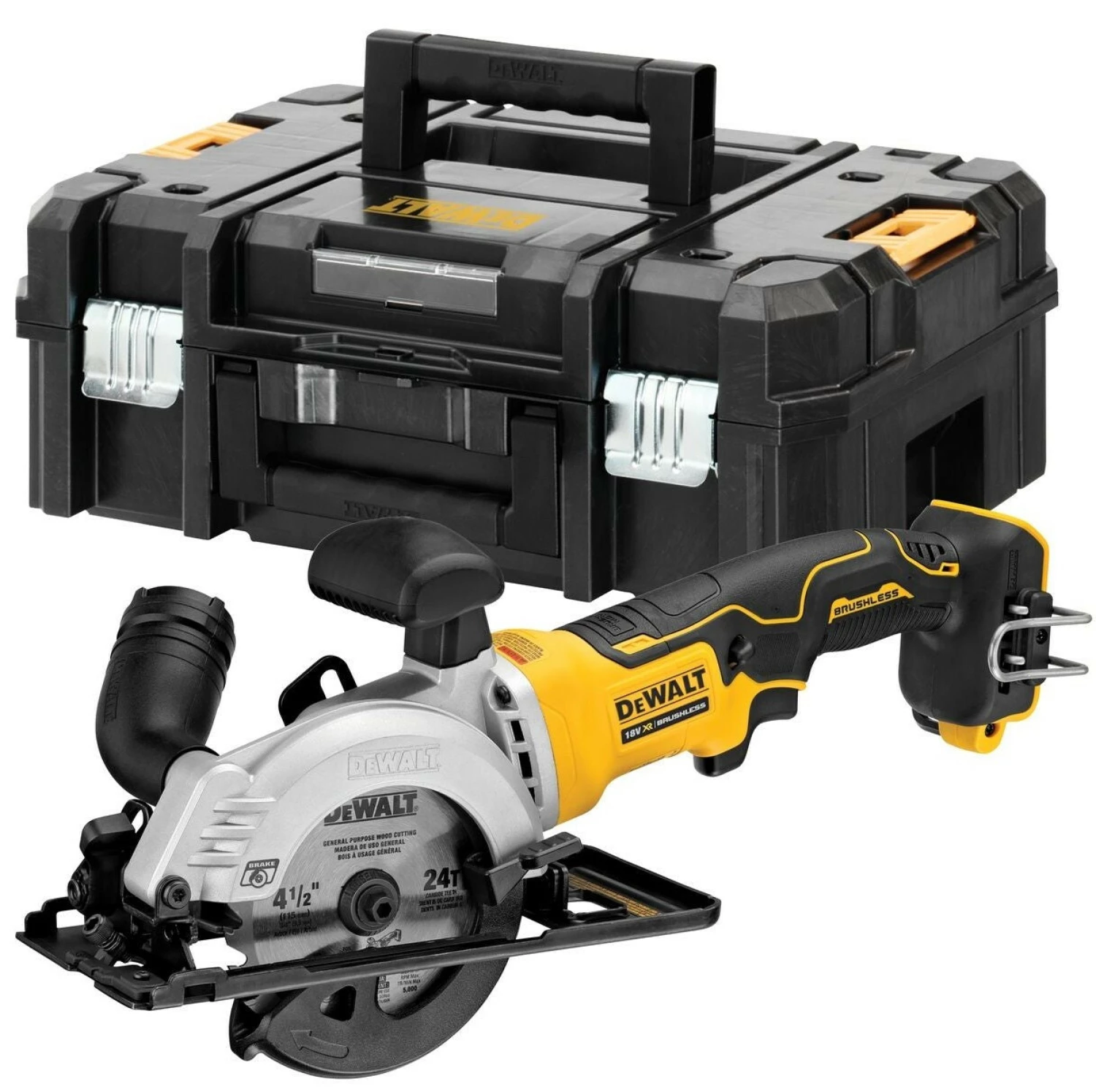 DeWALT DCS571NT-XJ 18V Li-ion XR accu cirkelzaag body in TSTAK - 115mm - koolborstelloos-image