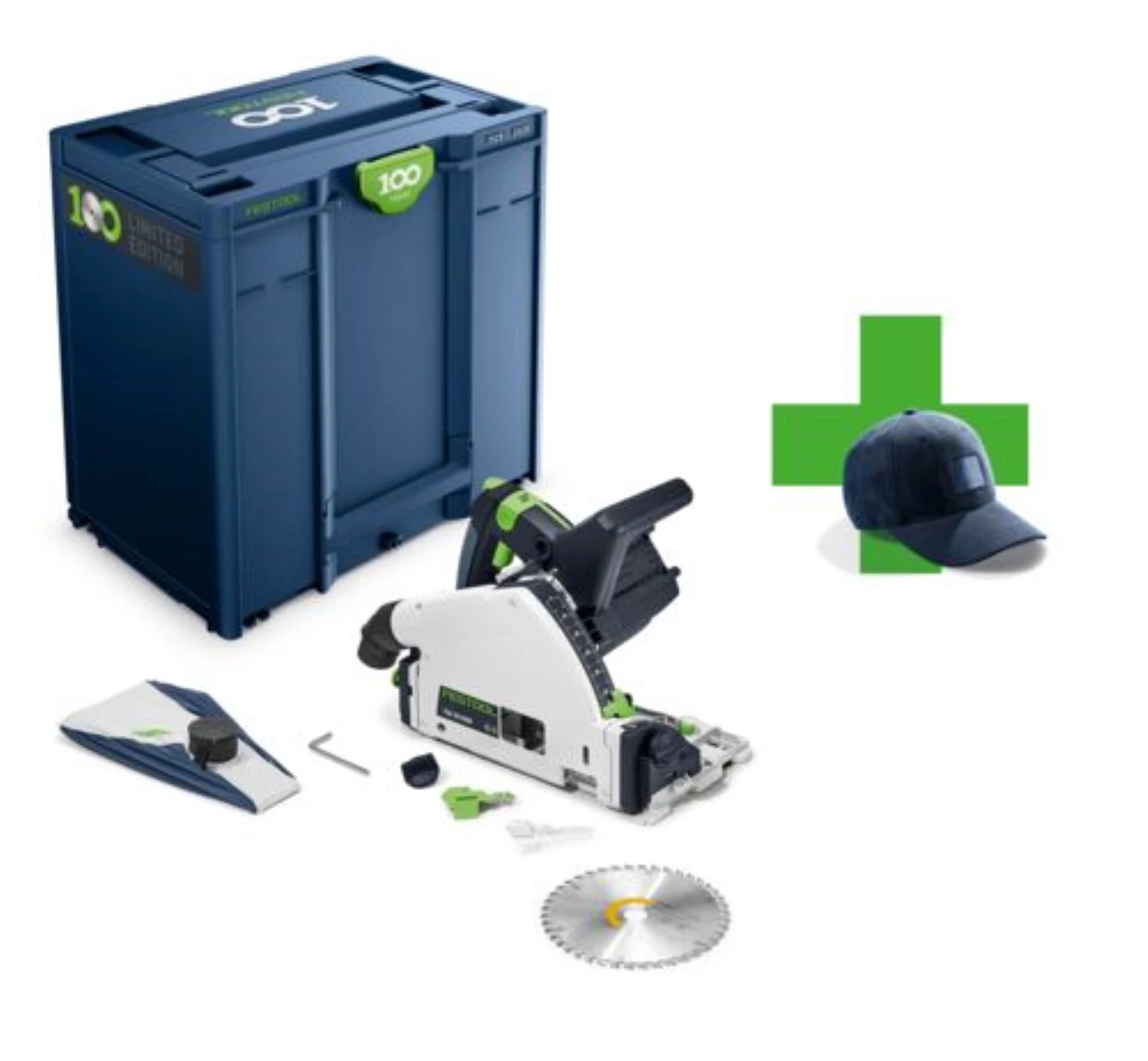 Festool TSC 55 KEB-Basic 100Y Limited Edition 18 V Li-Ion scie circulaire plongeante sans fil dans un Systainer - 160 mm-image