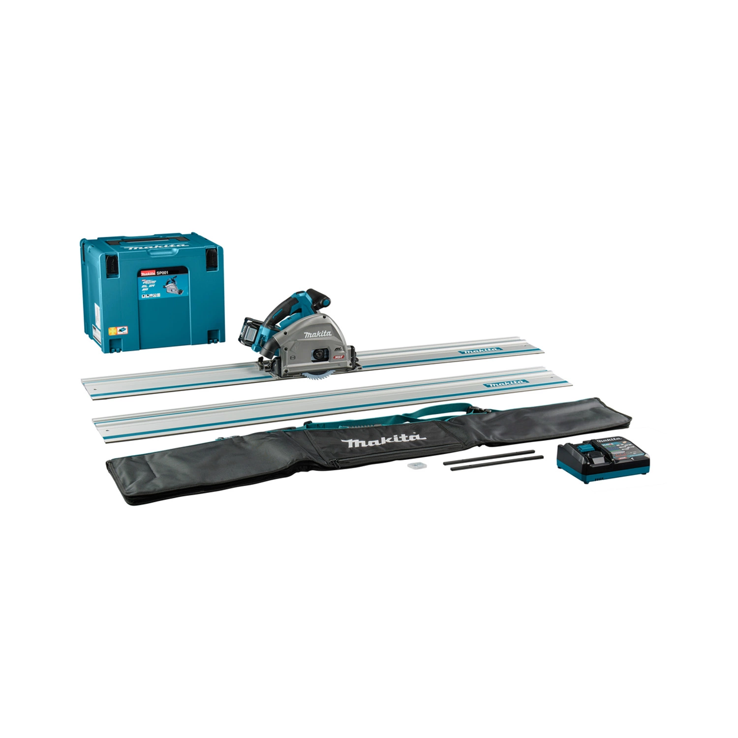 Makita SP001GU102 XGT 40 V Max Kit scie plongeante sans fil (batterie 4,0 Ah) dans Mbox - 165 mm-image