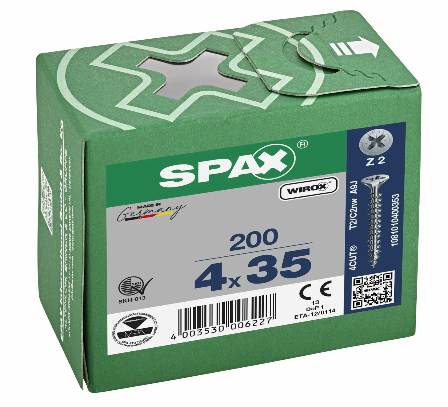 SPAX Universele schroeven verzonken kop - voldraad - Z2 - 4.0x35 mm (200st)-image