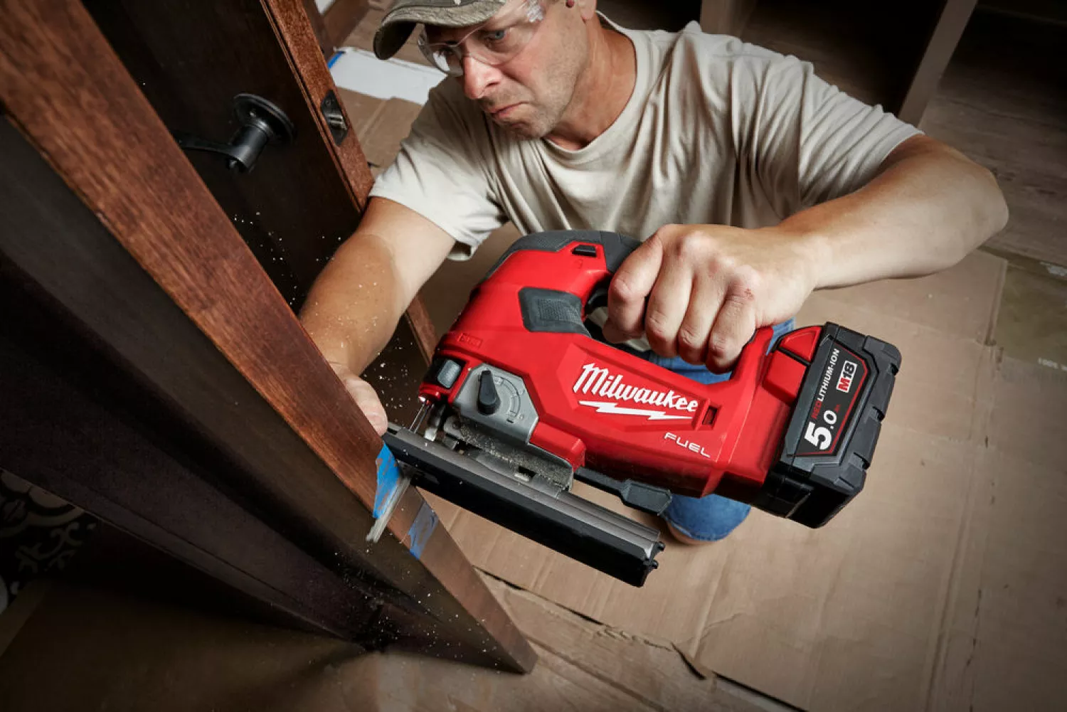 Milwaukee M18 FJS-502X Batterie Li-Ion à batterie 18V Ensemble de scie sauteuse (2x batterie 5.0Ah) dans HD-Box - sans balais-image