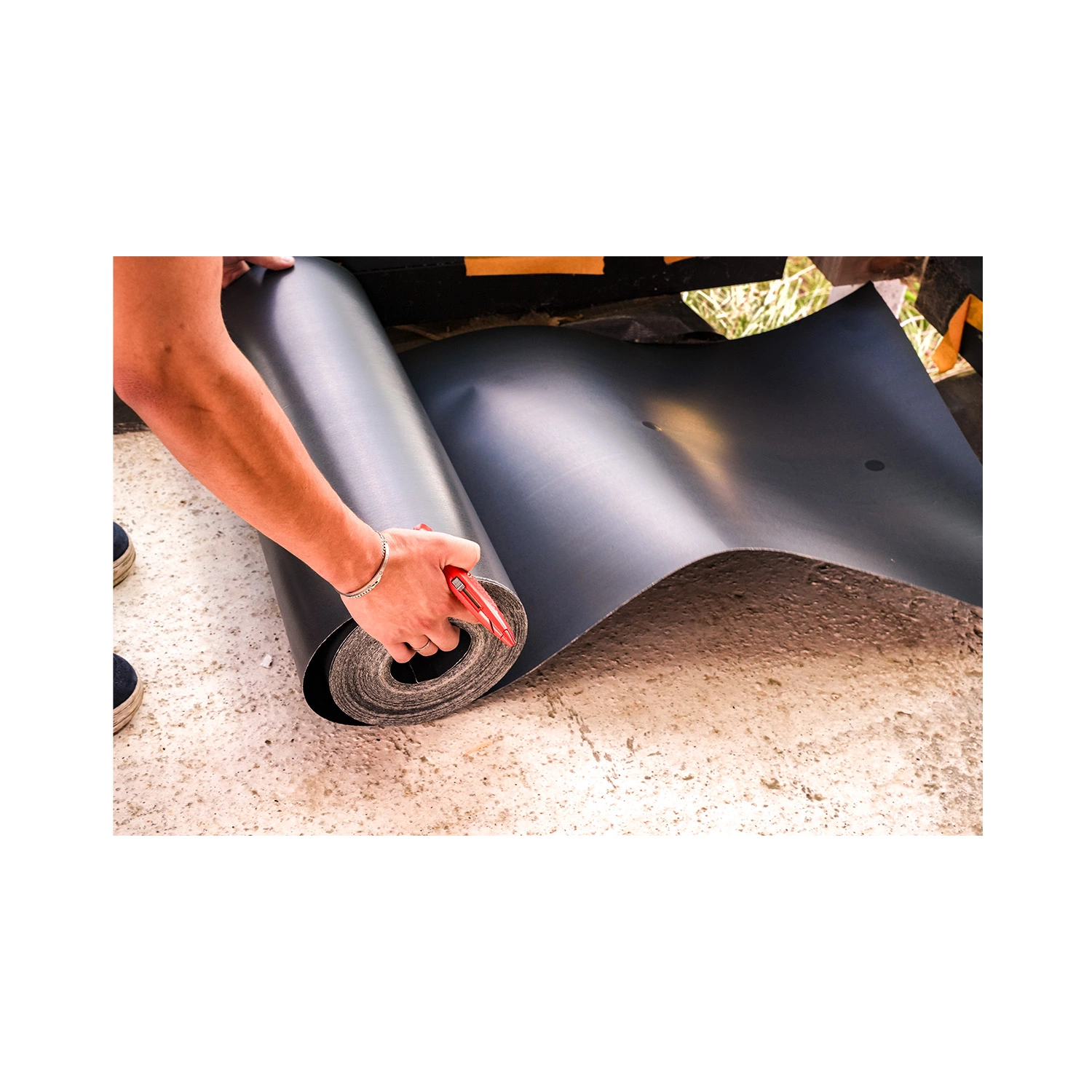 Verbo 11005 Tapis de protection laminé des deux côtés - Gris - 50 cm - 35 m²-image