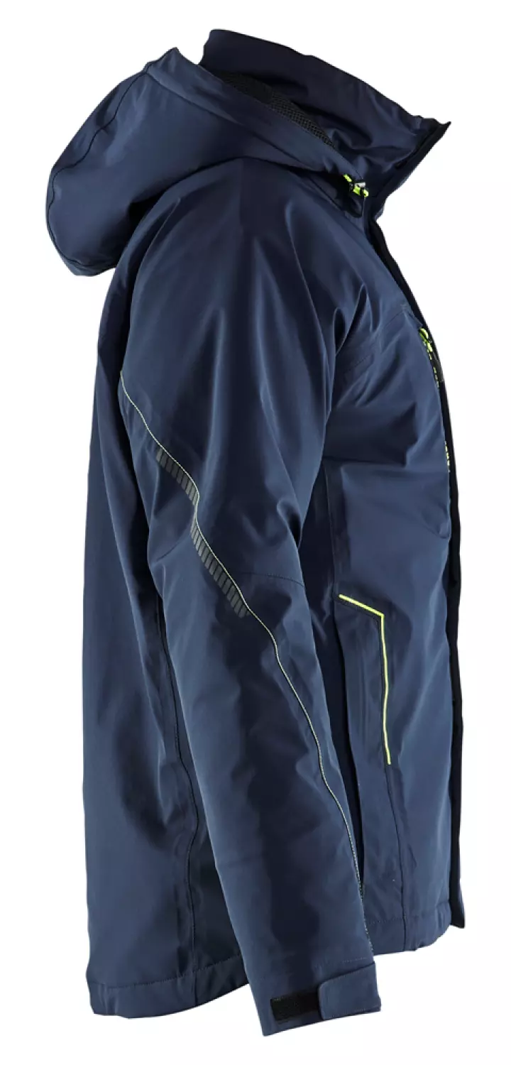 Blåkläder 4484 Lichtgewicht winterjas 4-weg stretch - Donker marineblauw/High Vis Geel - XXL-image