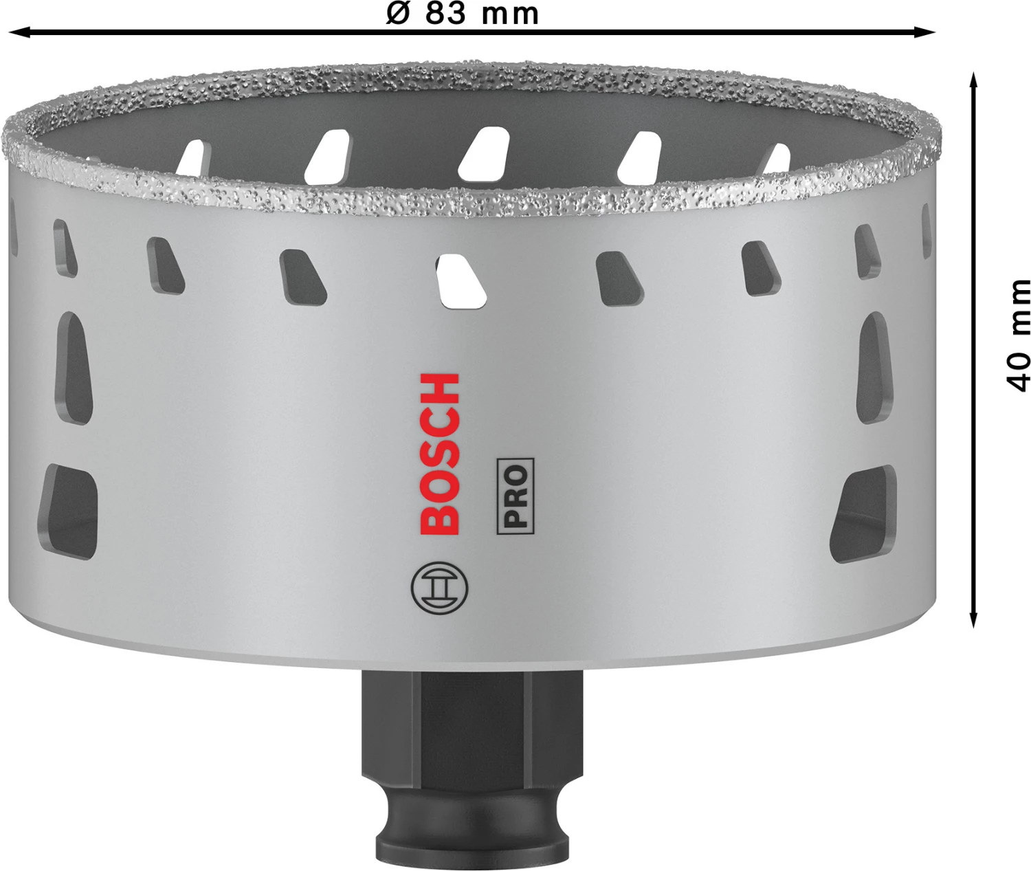 Bosch 2608901573 Scie cloche diamantée PRO Tile PC Plus pour carrelage - 83 mm-image