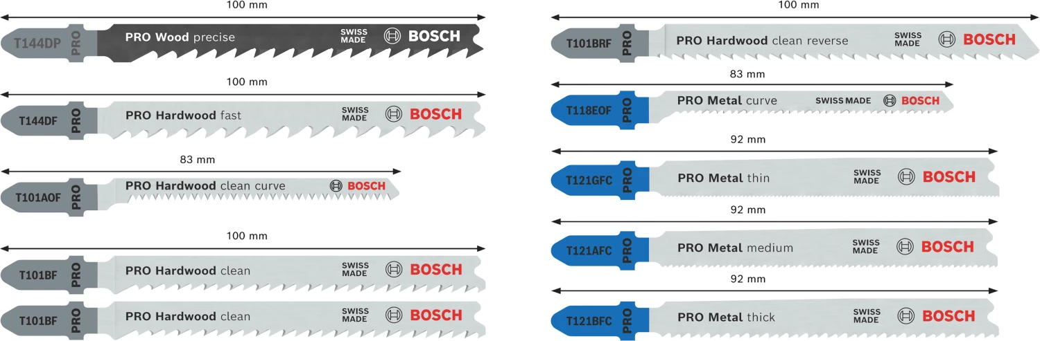 Bosch 2607011943 PRO Jeu de 10 lames de scie à bois et à métaux en cassette Robustline - 100 mm-image