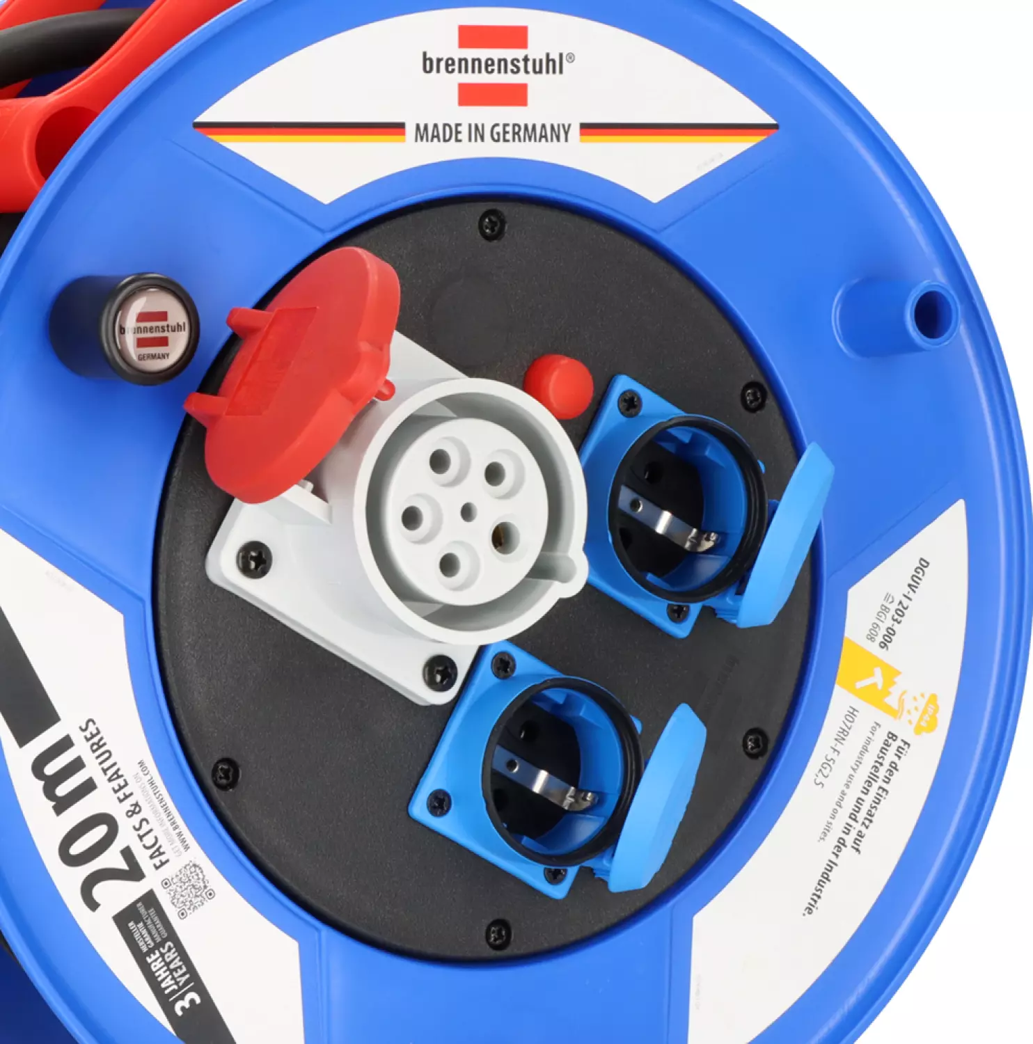 Brennenstuhl 1237990 Garant CEE 1 IP44 kabelhaspel - H07RN-F 5G2,5 - 20m-image