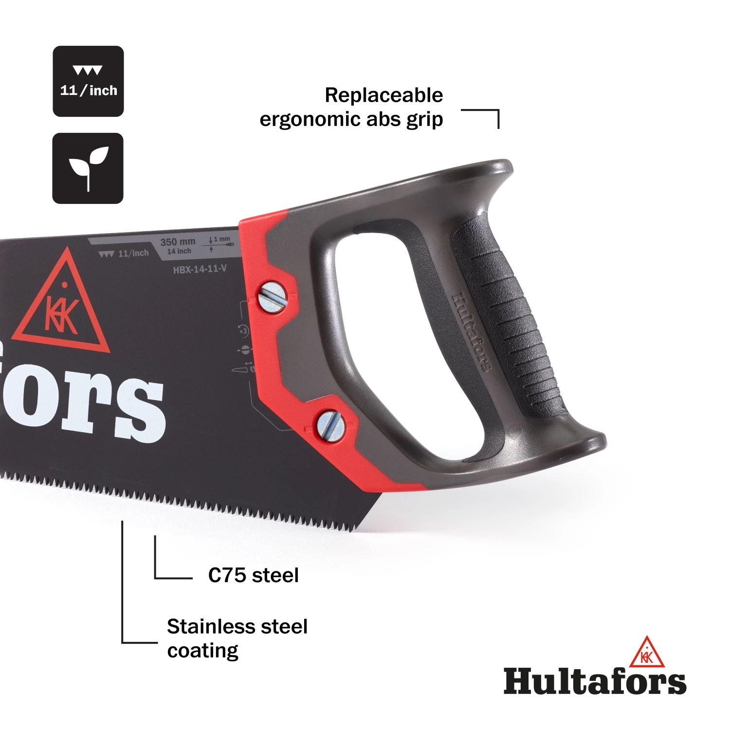 Hultafors HBX-14-11-V Scie à placage - 11TPI - 350 mm-image