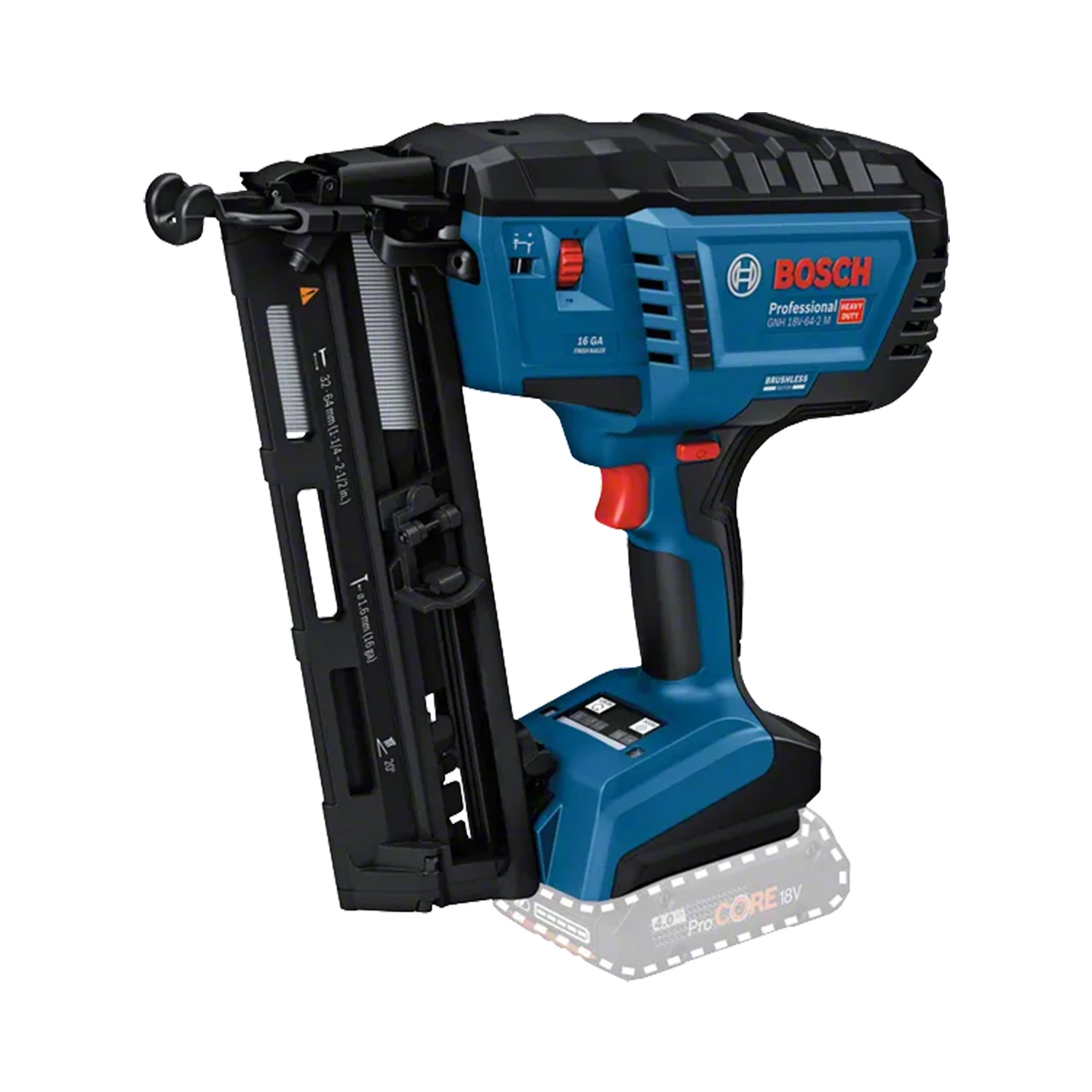 Bosch GNH 18V-64-2 M Corps d'agrafeuse sans fil 18 V dans L-Boxx 32-64 mm-image