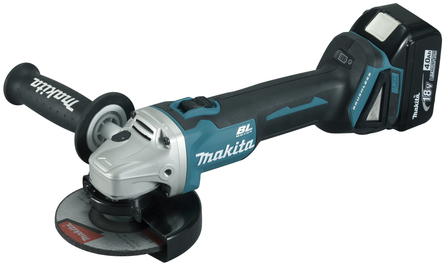 Makita DGA504RMJ 18V Li-Ion Accu haakse slijper set (2x 4.0Ah accu) in Mbox - 125mm - koolborstelloos-image