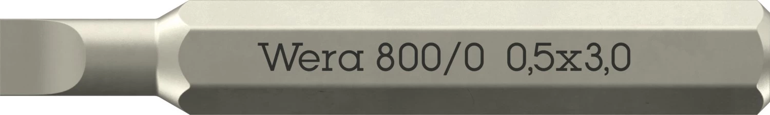 Wera 05058105001 800/0 Micro Bit - 0,50 x 3,0 x 30 mm-image