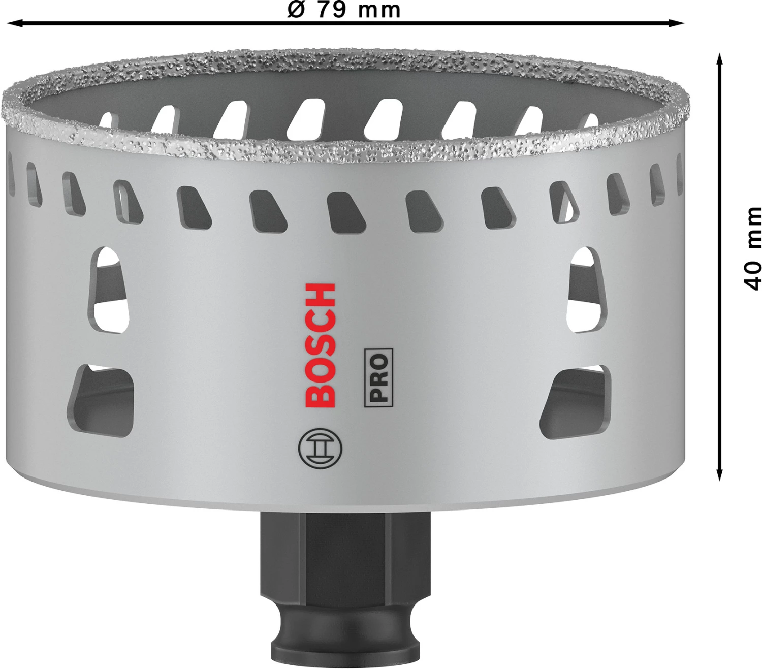 Bosch 2608901572 Scie cloche diamantée PRO Tile PC Plus pour carrelage - 79 mm-image