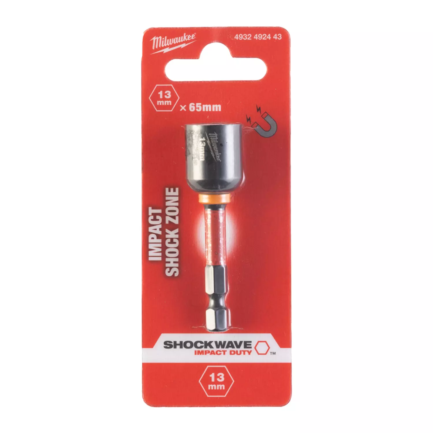 Milwaukee 4932352443 Support de douille Shockwave - 1/4" Hex - 13mm (1er)-image