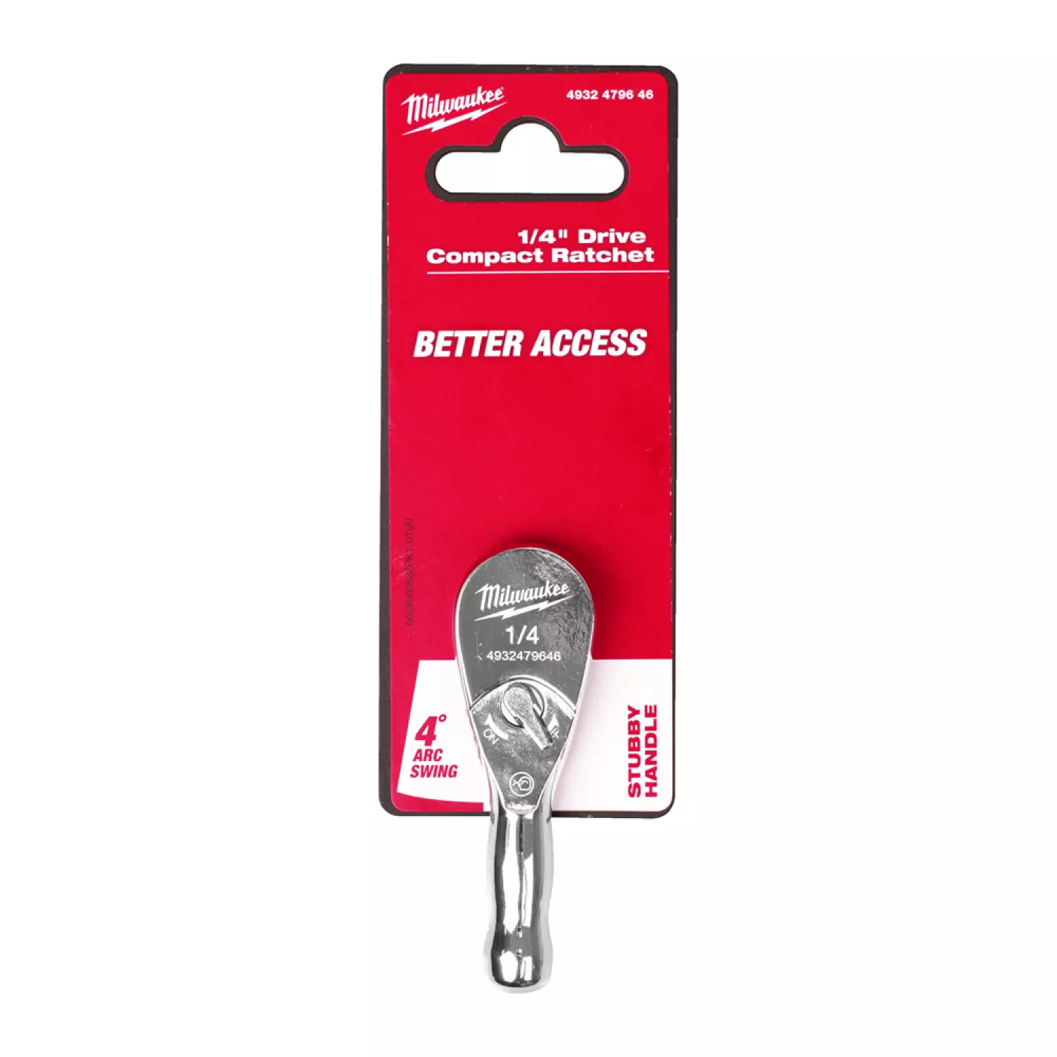 Milwaukee 4932479646 Cliquet réversible - 1/4"- 76mm-image