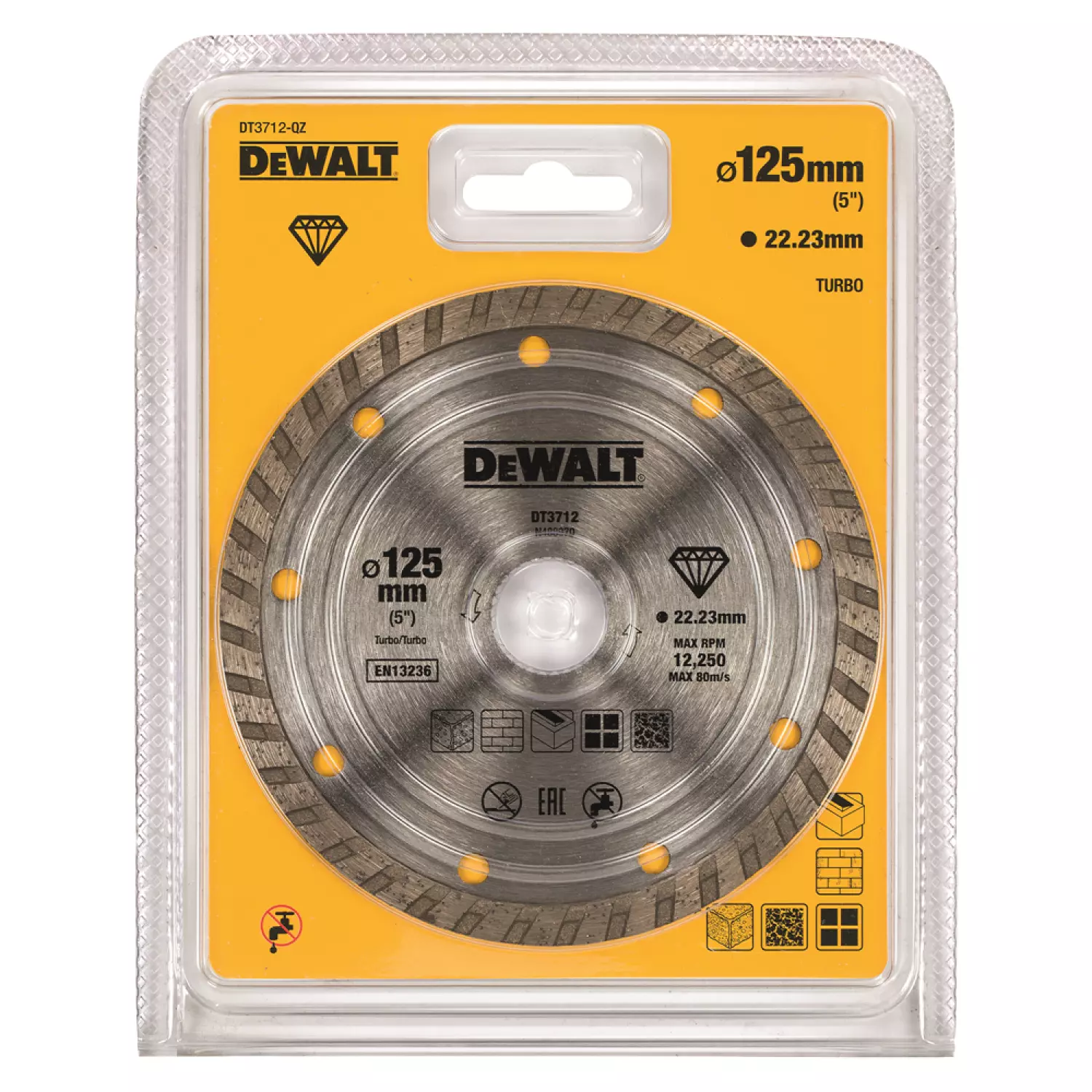 DeWALT DT3712 Diamantdoorslijpschijf - 125 x 22,23 x 2,2mm - natuursteen-image