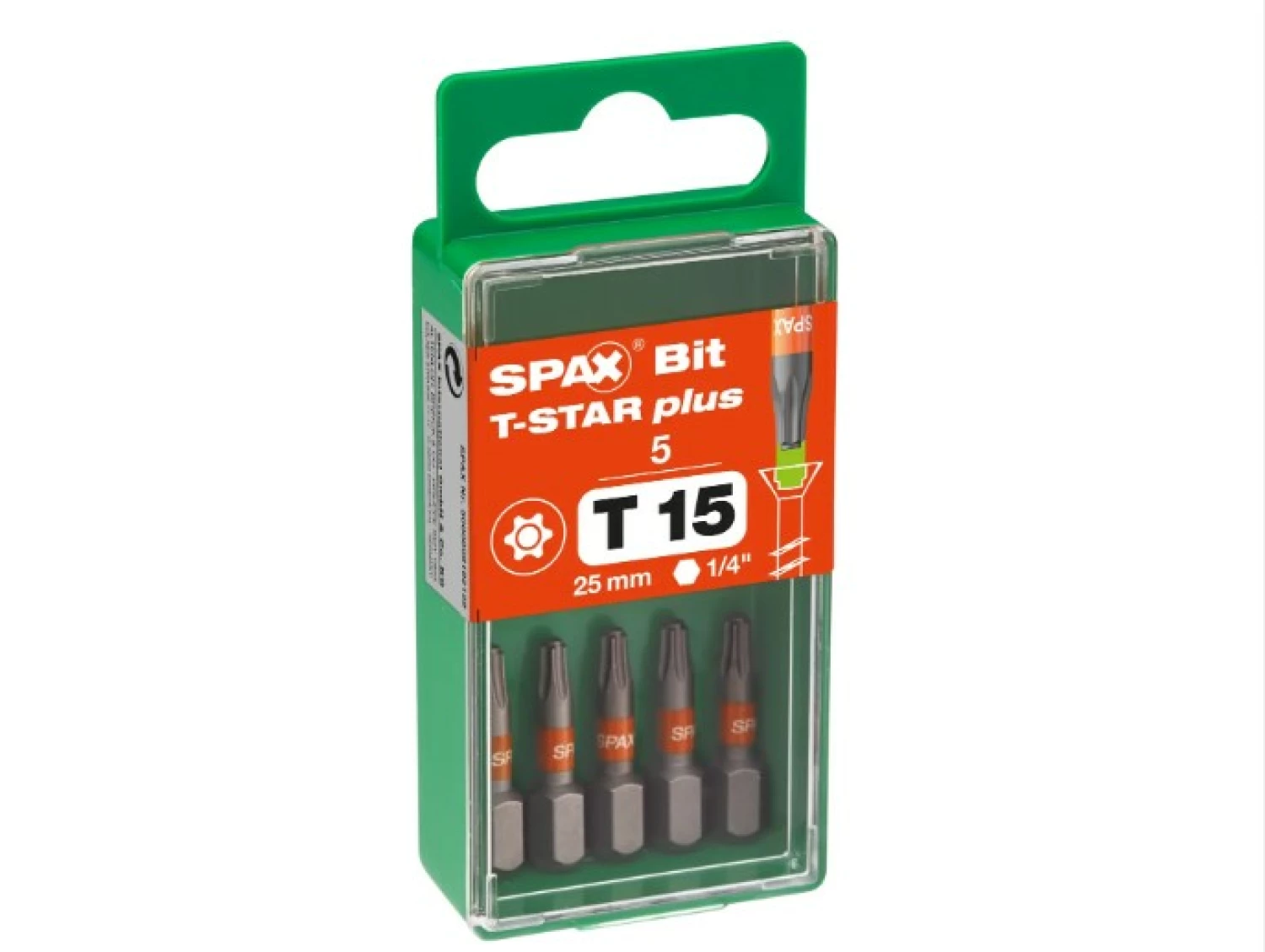 SPAX 5000009192159 Bit T-STAR plus T15 - blister met 5 stuks-image