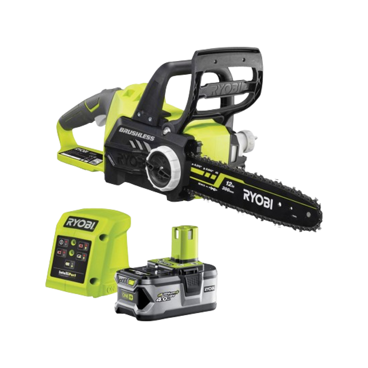 Ryobi RCS1830-140B One+ 18V Brushless Li-ion Accu kettingzaag set 4.0Ah - 30cm-image