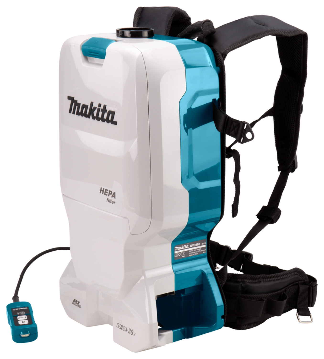 Makita DVC660PT2 2x18 V Rugstofzuiger voor schoonmaak Body incl. 2 accu's en duolader-image