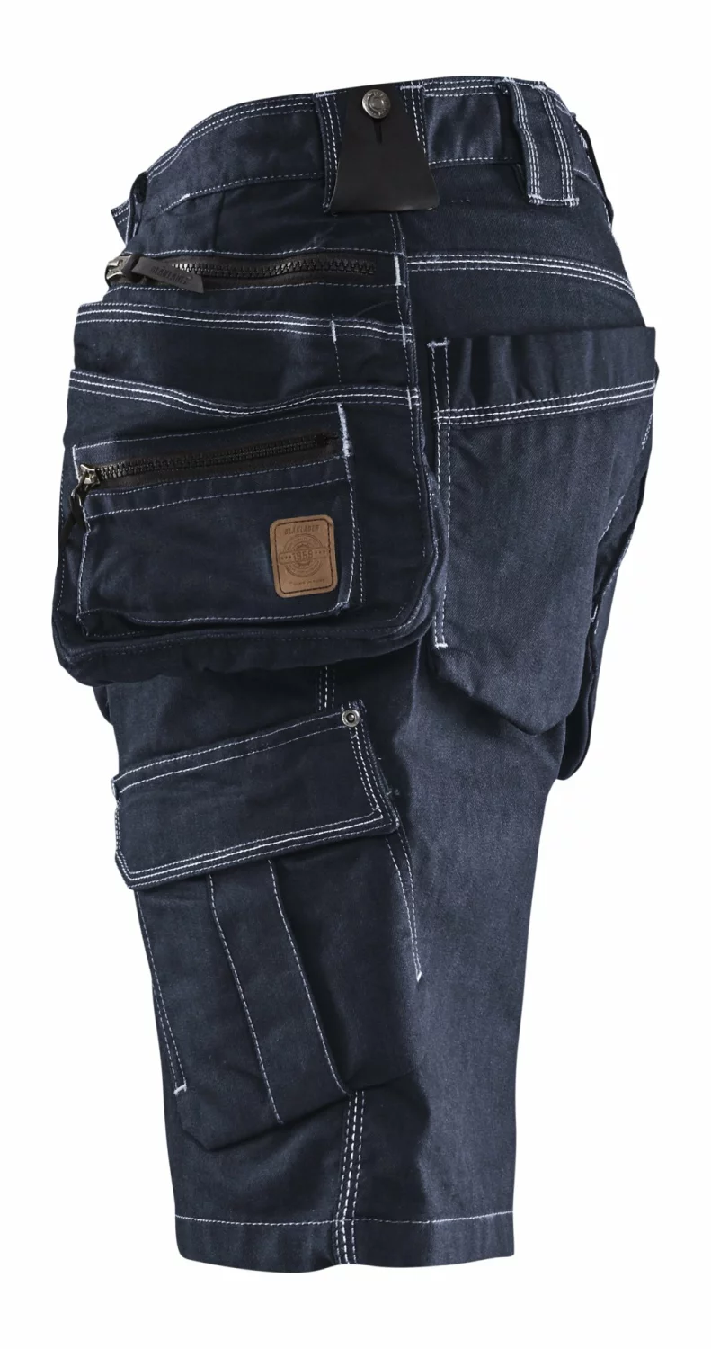 Blåkläder X1900 Werkbroek kort Denim Stretch 1992 - marineblauw - maat 48 (M)-image