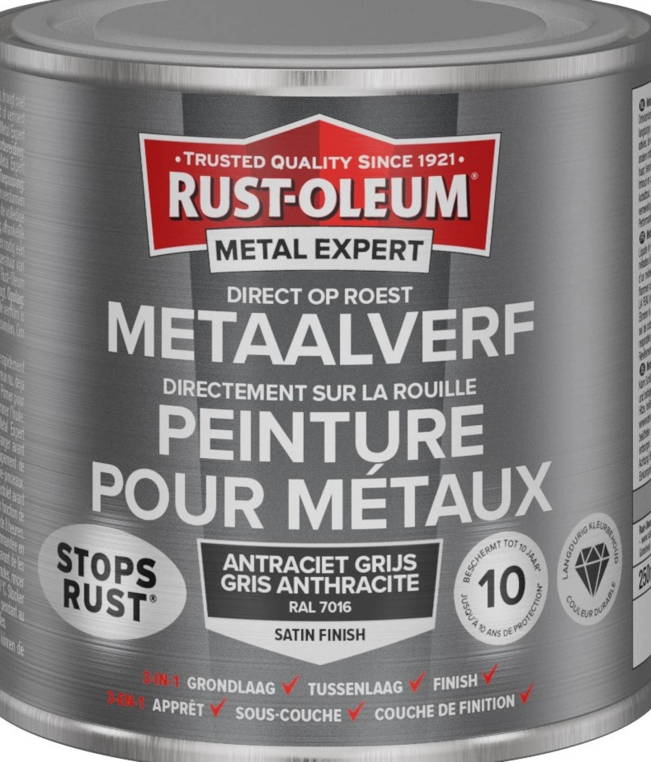 Rust-Oleum MetalExpert Zijdeglans - RAL 7016 antracietgrijs - 0,75L-image