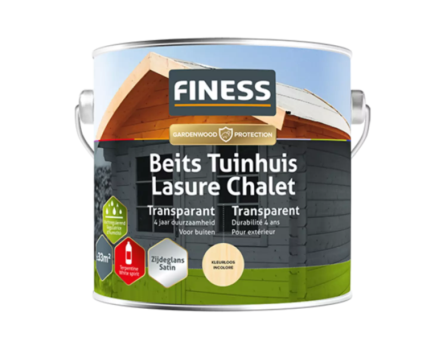 Finess Tuinbeits transparant zijdeglans 2530 - Kleurloos - 2,5L-image