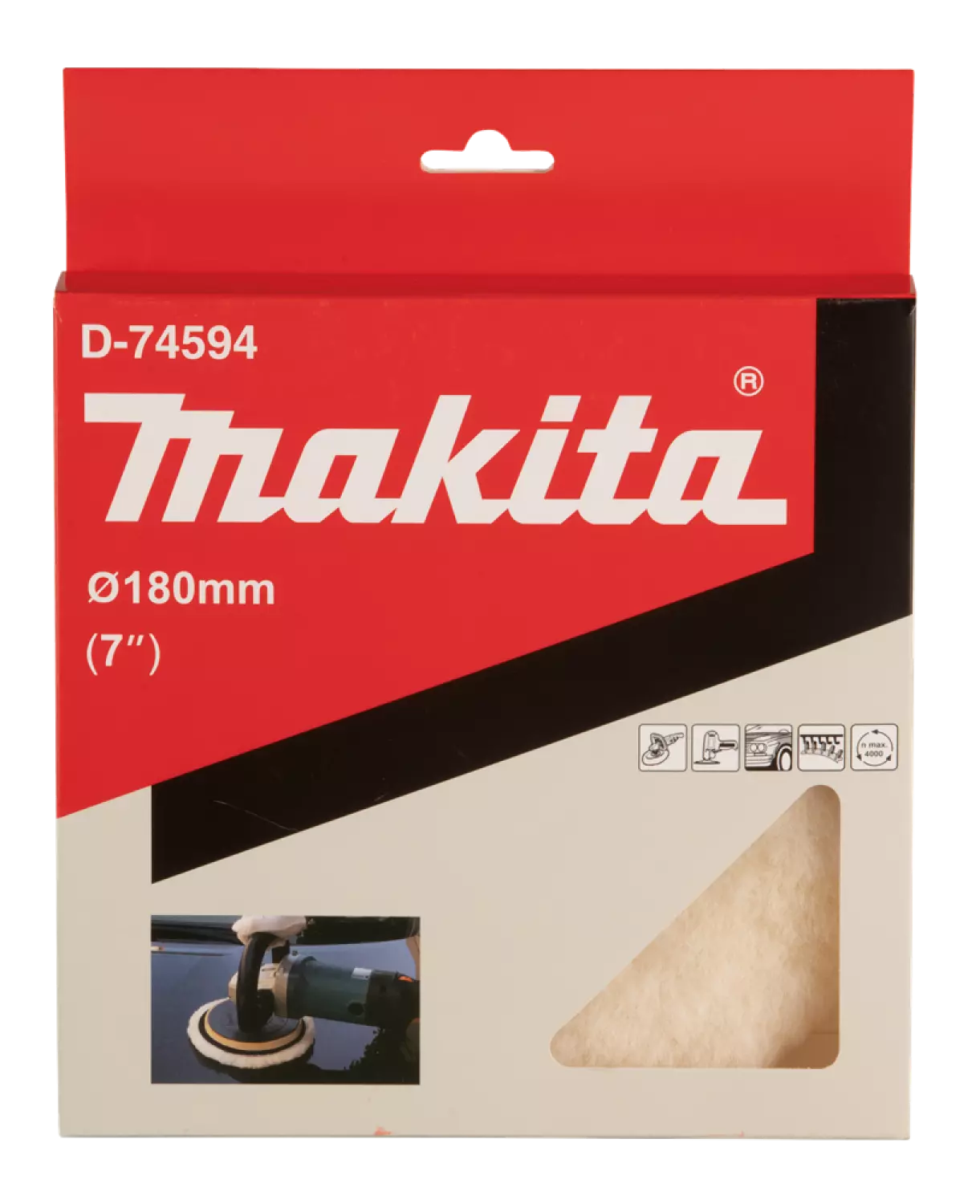 Makita D-74594 Disque de laine - 180 mm-image