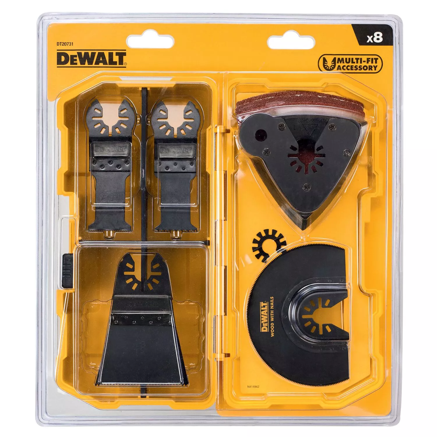 DeWALT DT20731-QZ Kit de 8 lames pour outil multifonctions et papier abrasif-image