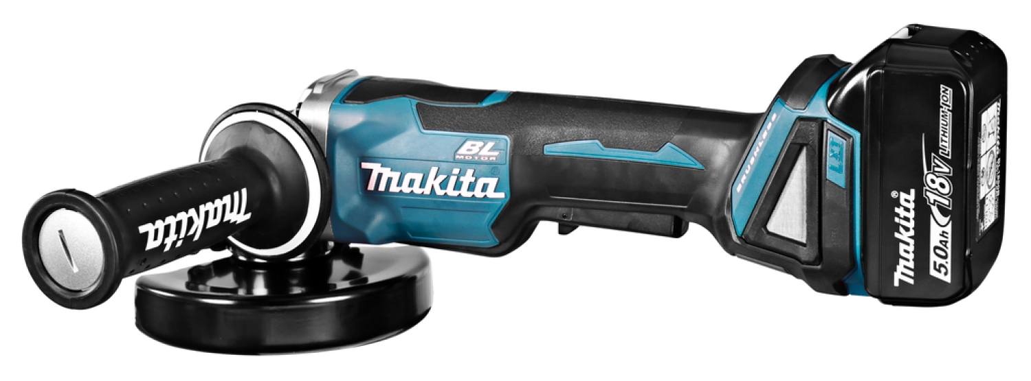 Makita DGA508RTJ Meuleuse d'angle sans-fil - 18V Li-ion - 2 batteries 5,0 Ah - MAKPAC - Softstart - Brushless-image