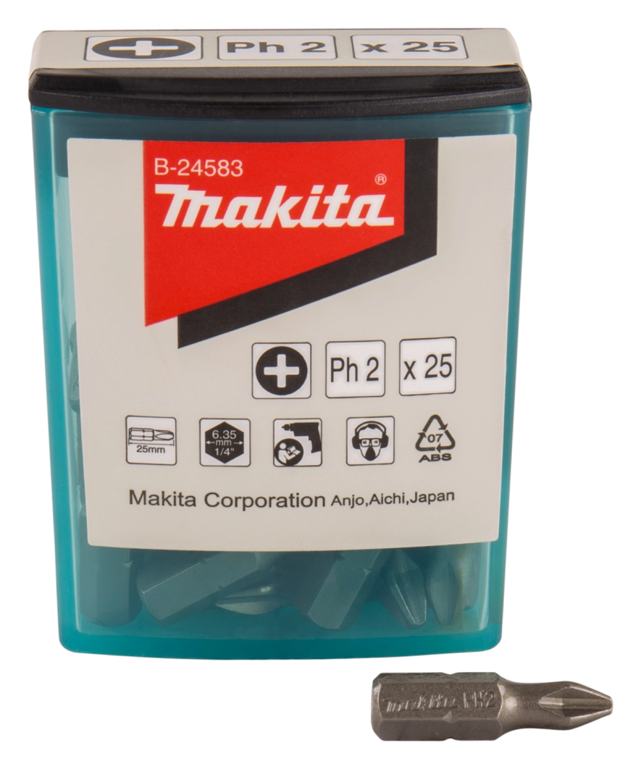 Makita B-244583 Embout de vis Ph2 x 25 mm 25 pièces-image