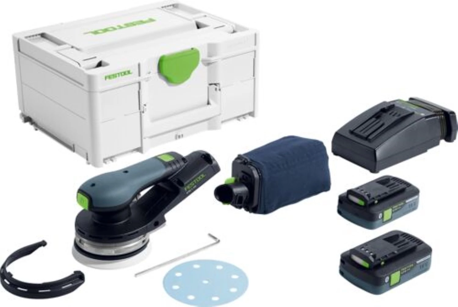 Festool ETSC 2 125 4 I-Plus 18V Accu ponceuse excentrique (2x 4Ah) dans systainer - 125mm-image