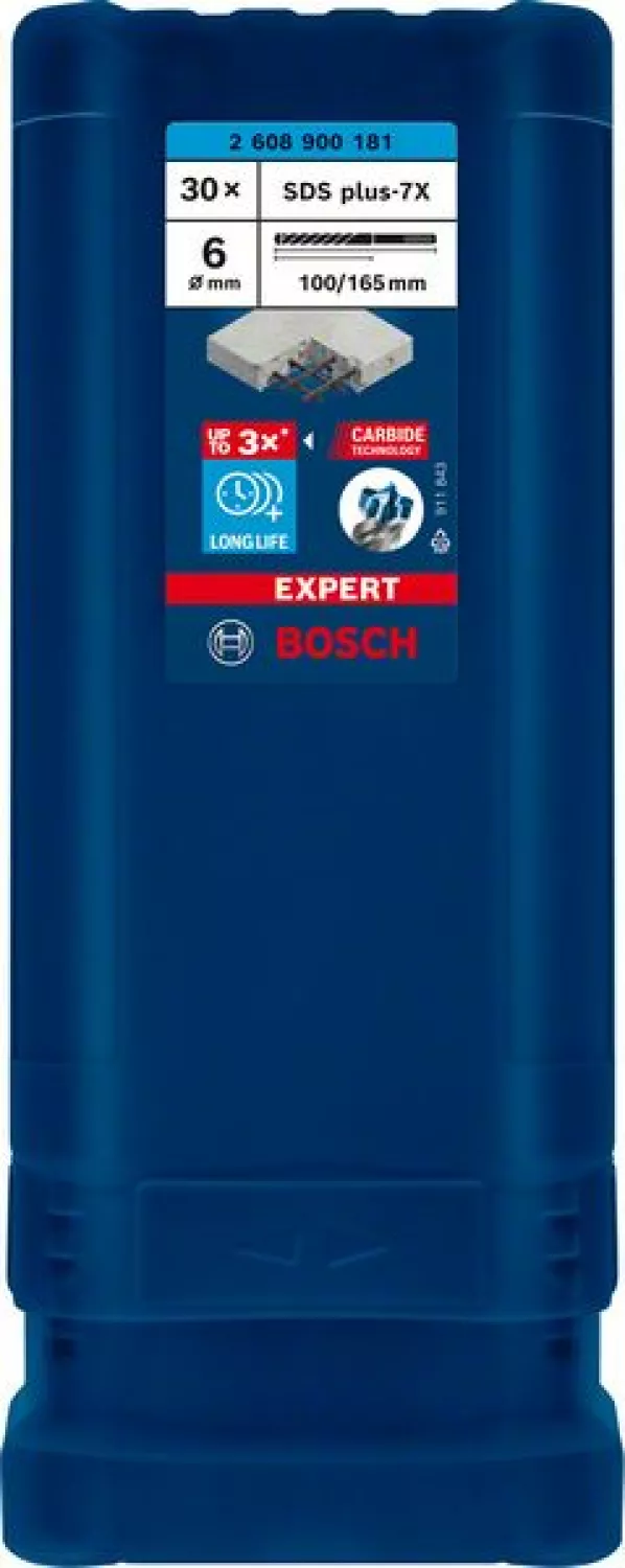 Bosch EXPERT 2608900181 - EXPERT Foret SDS plus-7X 30st 6x100x165mm-image