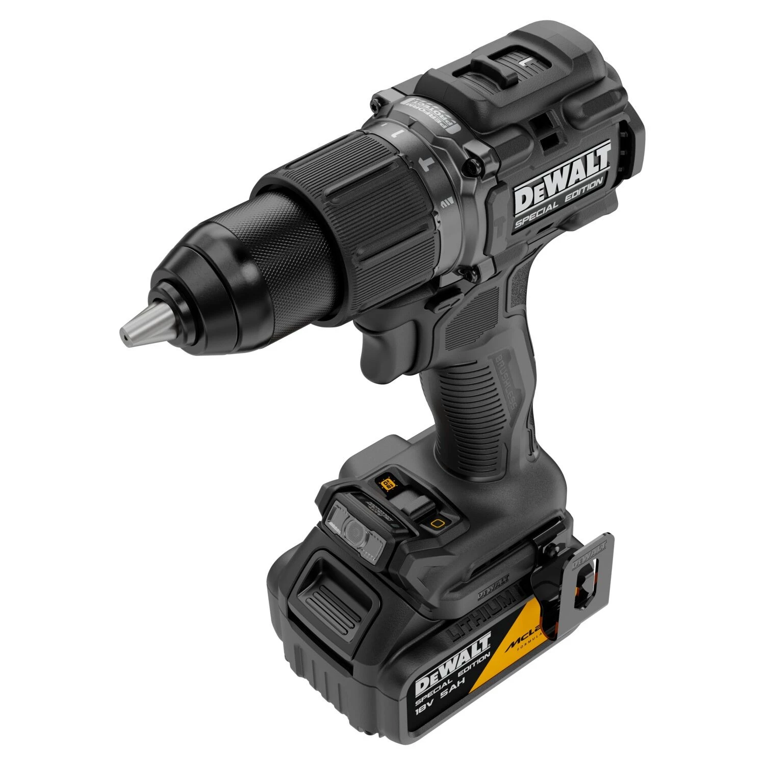 DeWALT X MCLAREN DCD86MP2KT-QW 18V XR accu schroef-/klopboormachine met accessoires set in TSTAK (2x 5.0Ah accu + lader)