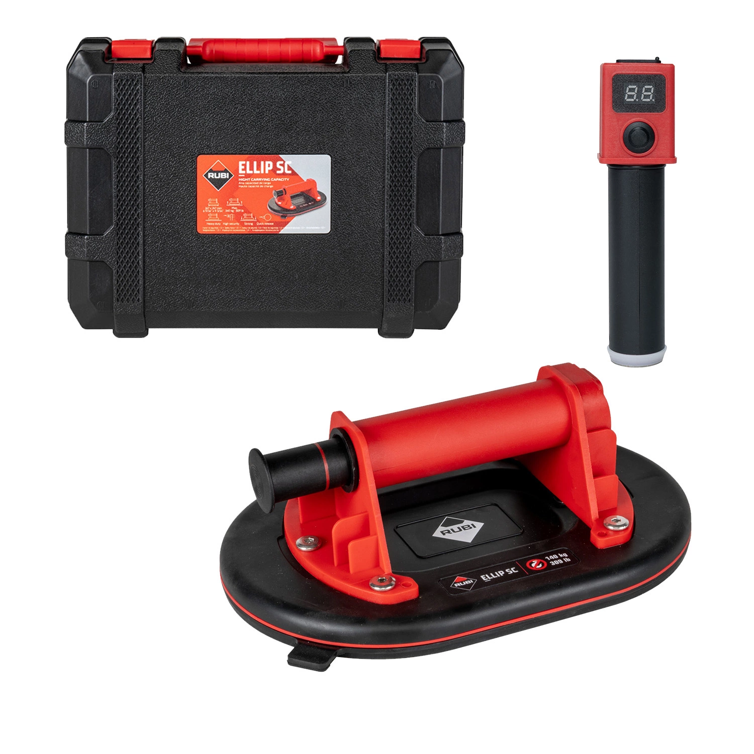 Rubi Ellip Porte-carreaux dans valise - 140 kg + POWERVAC USB ENERGY