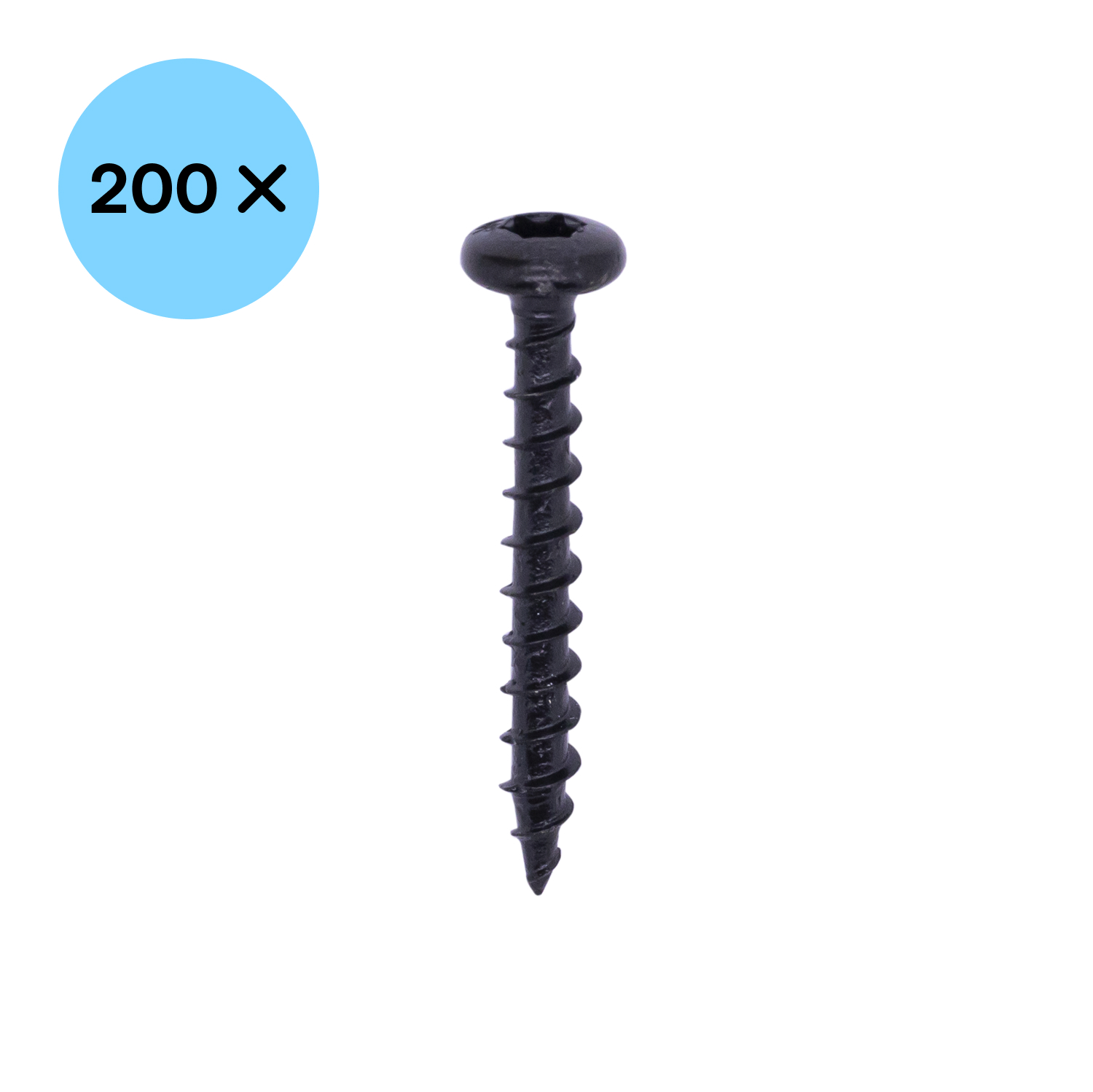 Woodies 61640318 Ultimate Blackline Spaanplaatschroef Shield - TX20 - 4.0 x 30mm - Cilinderkop - Voldraad - Gecoat (200st)-image