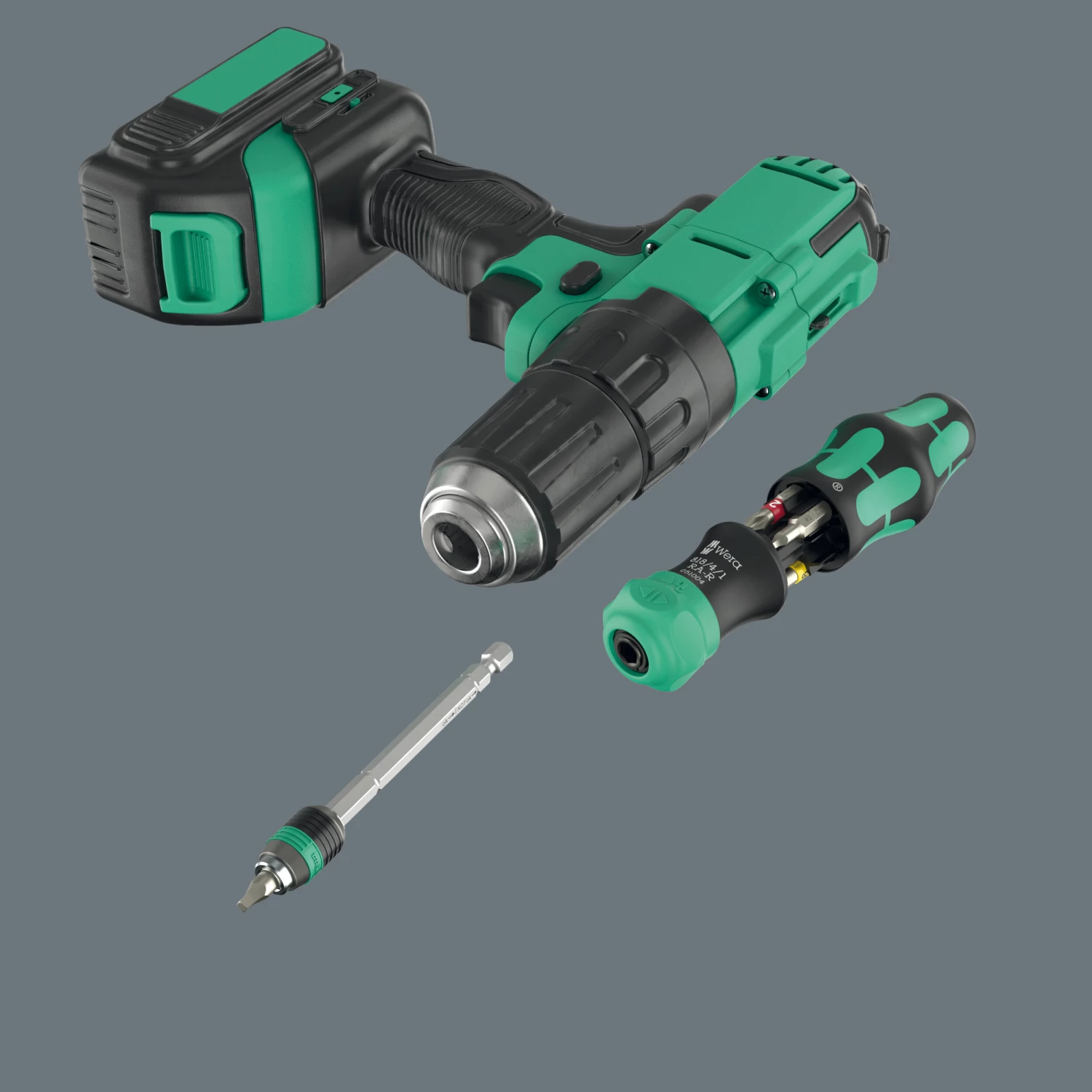 Wera 05051516001 Kraftform Kompakt 26 RA-R Bitschroevendraaier in etui - 6 in 1 multi-bit - met ratelfunctie-image