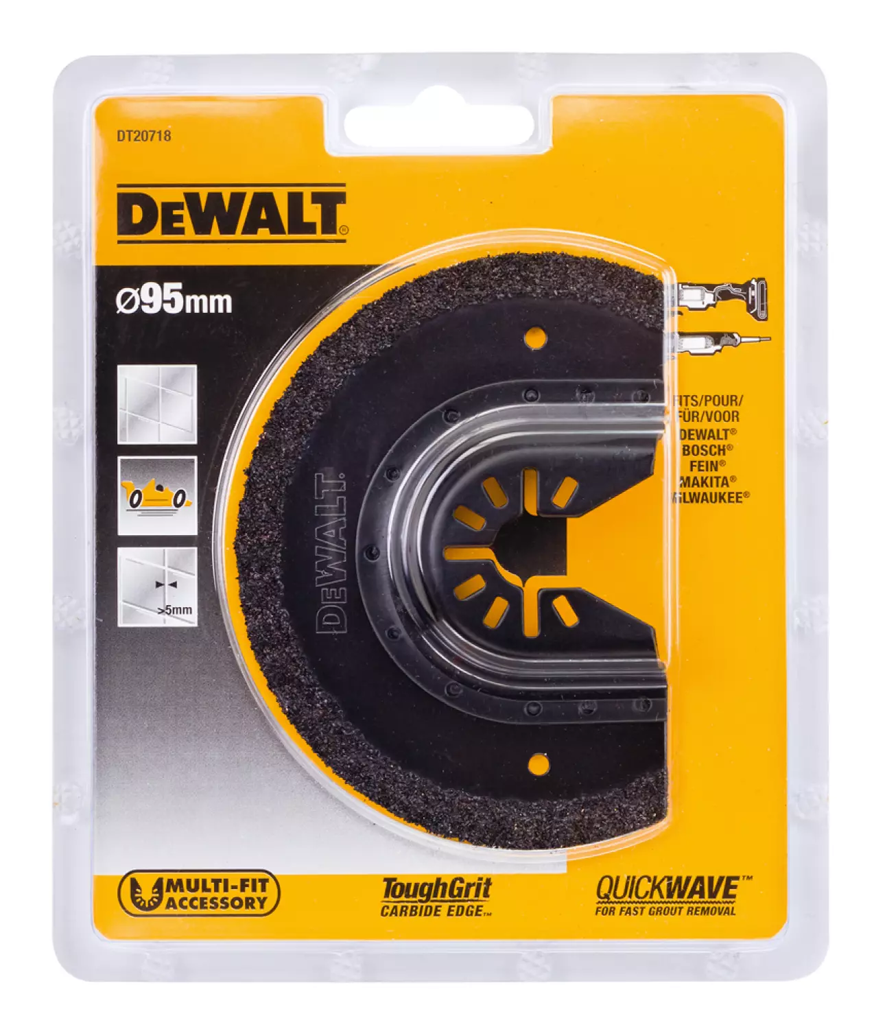 DeWALT DT20718 multitool universeel segmentzaagblad - 95mm-image