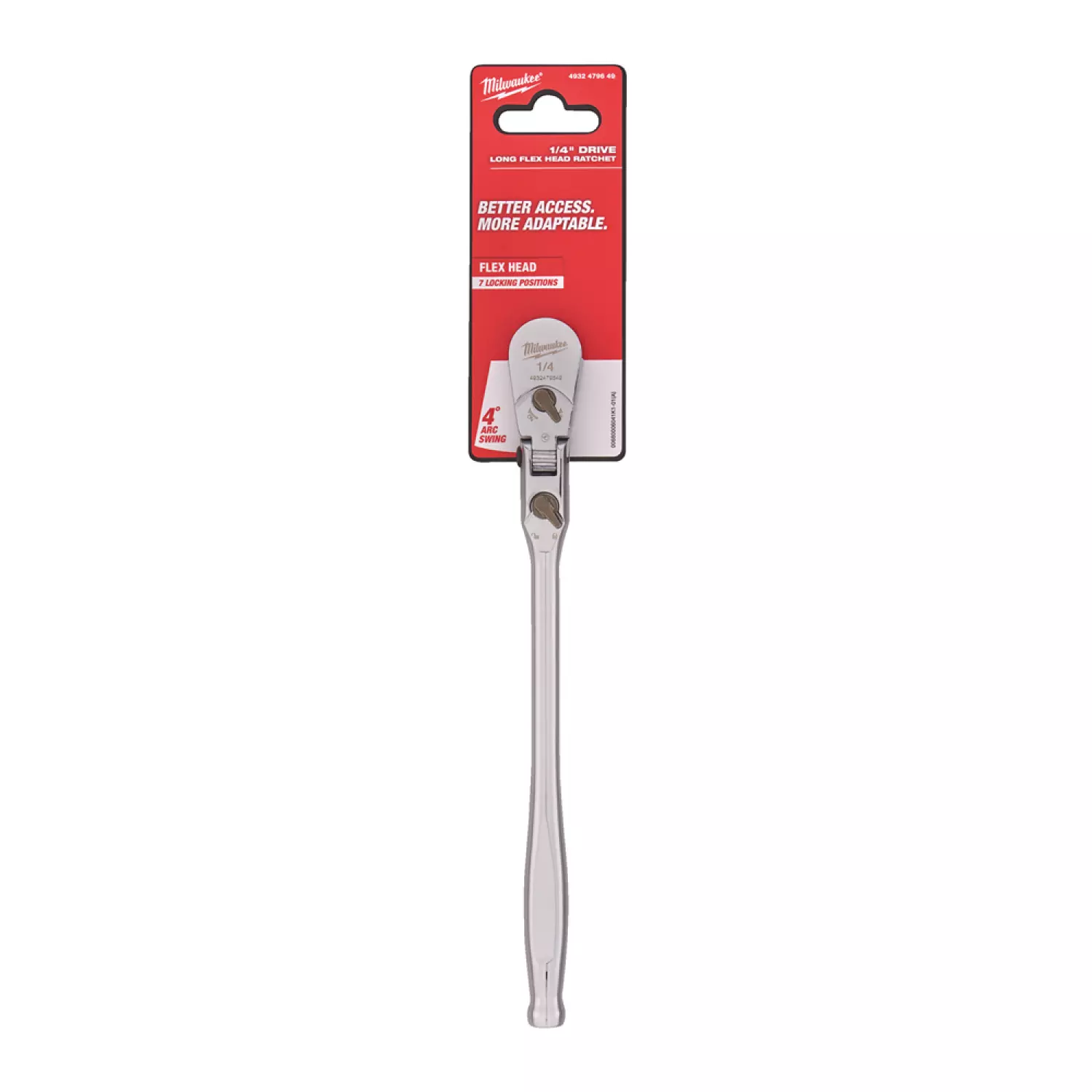 Milwaukee 4932479649 Omschakelbare ratel 1/4˝ - flexibele kop - 228mm-image