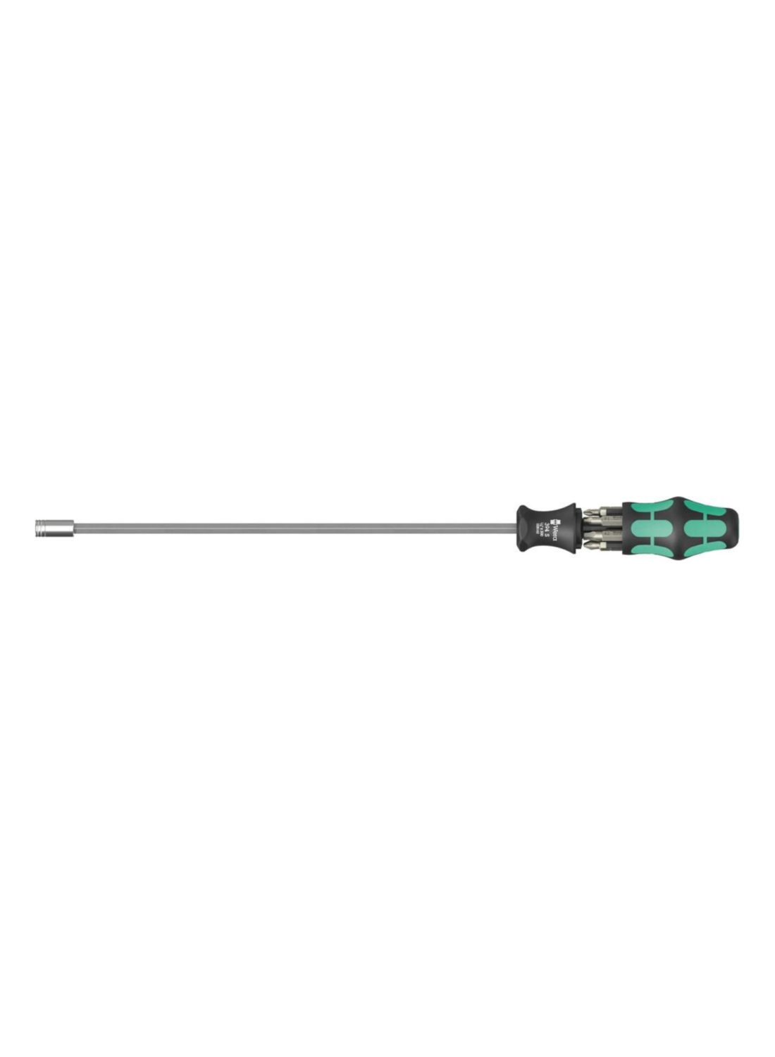 Wera 05051032001 7-delig Kraftform Kompakt 27 XL Universal Imperial Set 1 Handbithouder met vaste kling - 1/4"x300mm - incl, 6 bits-image