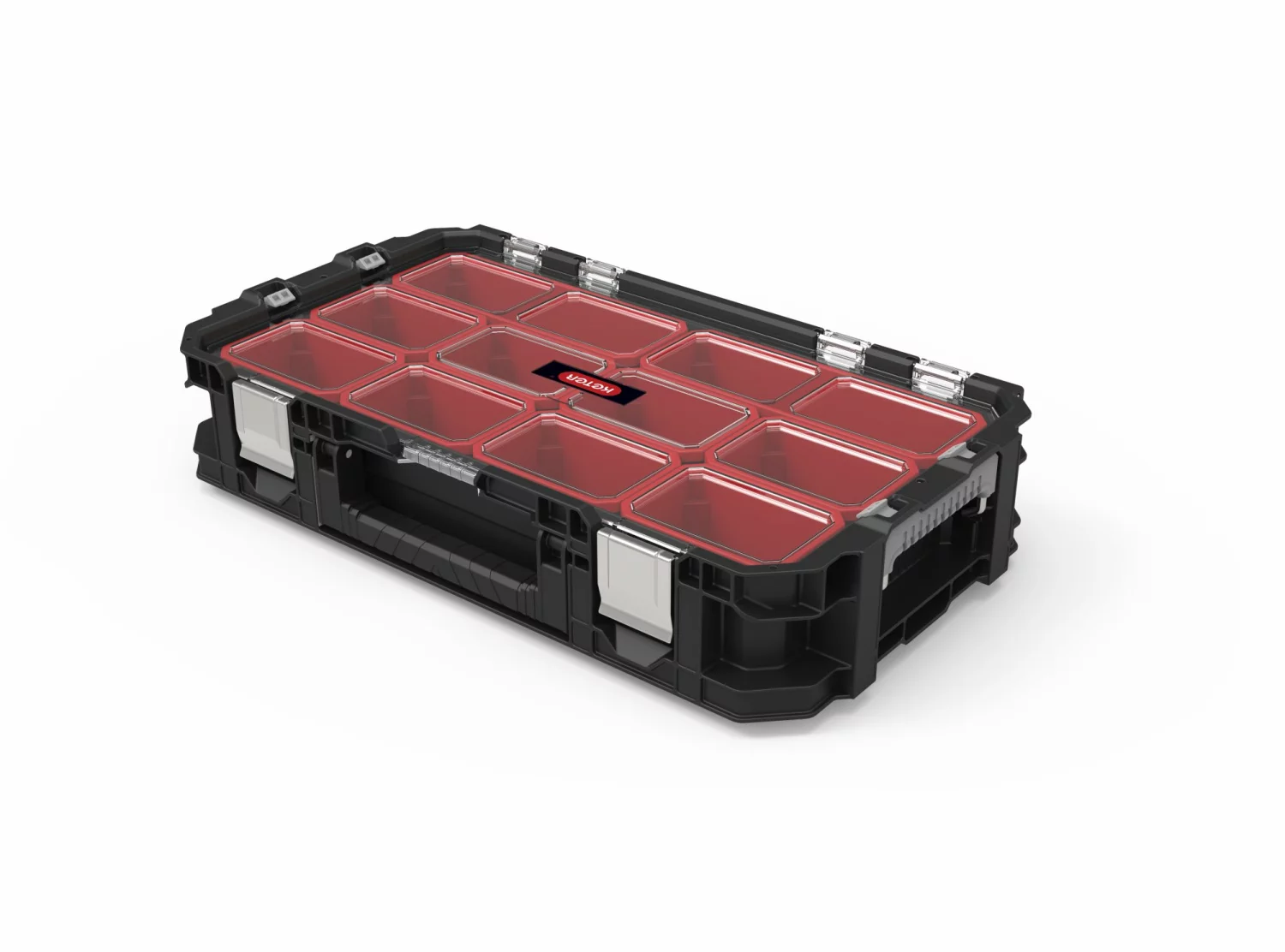 Keter 239996 Connect mobiele gereedschapskoffer + organiser - Zwart/Rood-image