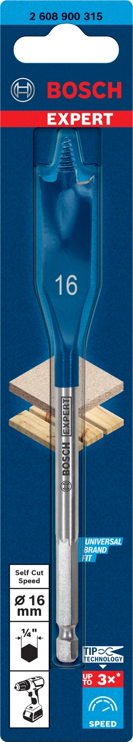 Bosch EXPERT 2608900315 - EXPERT Mèche plate Self Cut Speed, six pans 16 x 152 mm-image