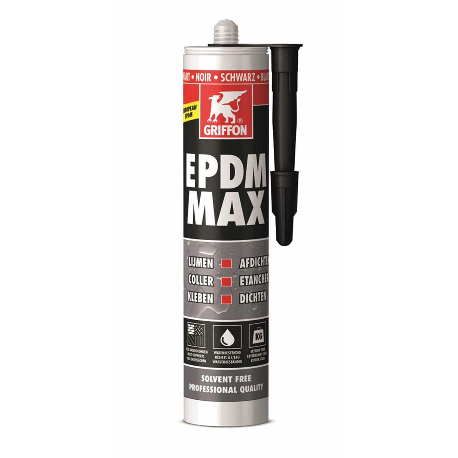 Griffon EPDM Max lijmkit - zwart - 465 g-image