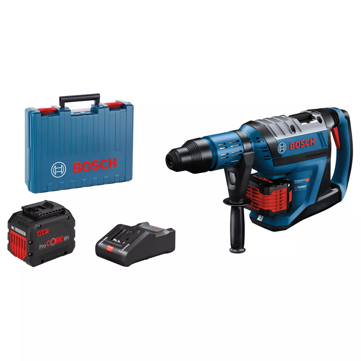 Bosch GBH 18V-45 C 18V Li-Ion accu BiTurbo SDS-max Combihamer set (2x 12Ah) in koffer - 12,5 J-image