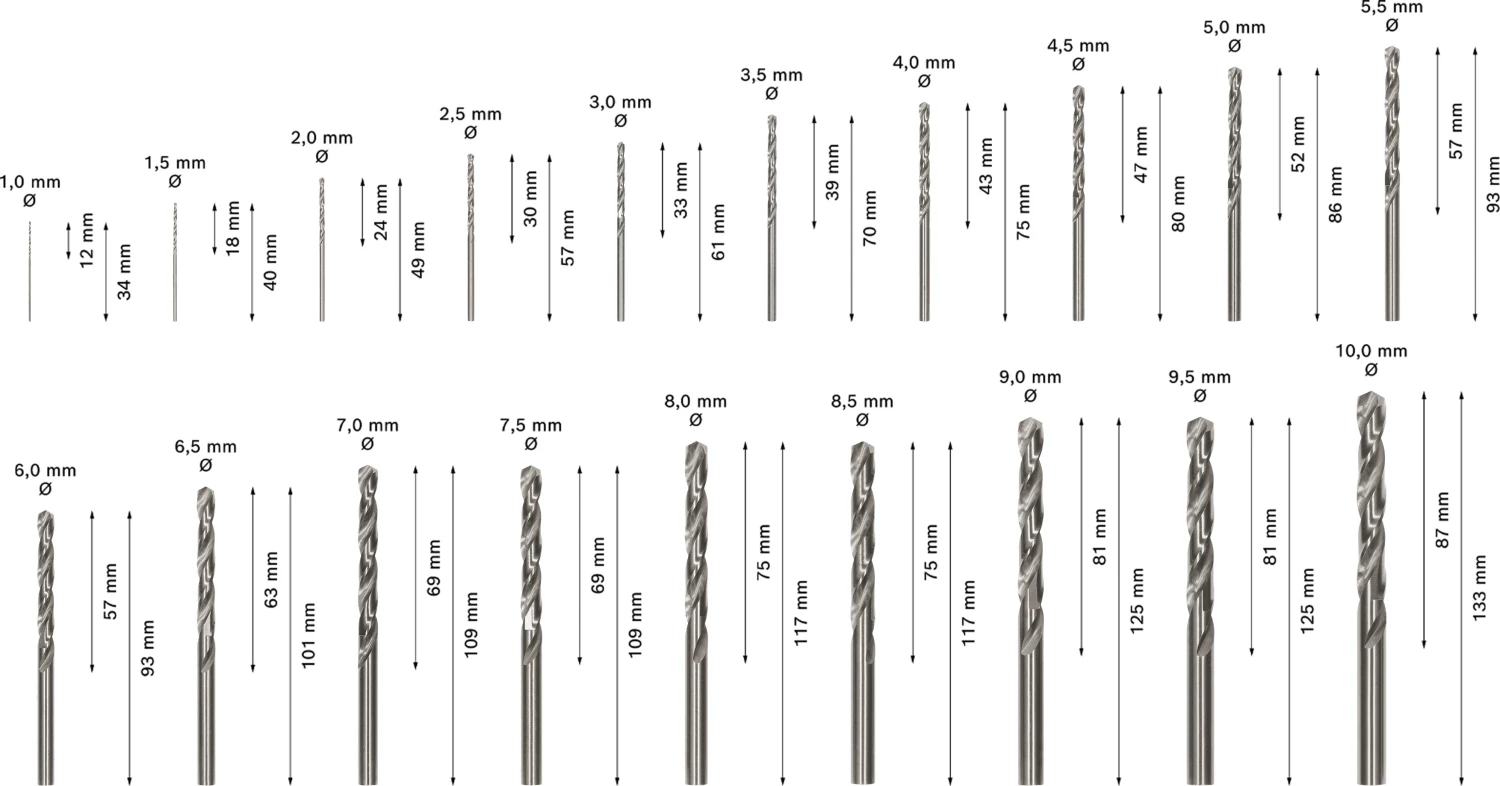 Bosch 2608587013 - Set 19 pièces foret à métaux HSS-G, DIN 338, 135° ProBox 1-10 mm-image