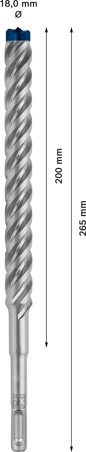 Bosch 2608900138 EXPERT Foret SDS Plus-7X - 18x200x265mm-image