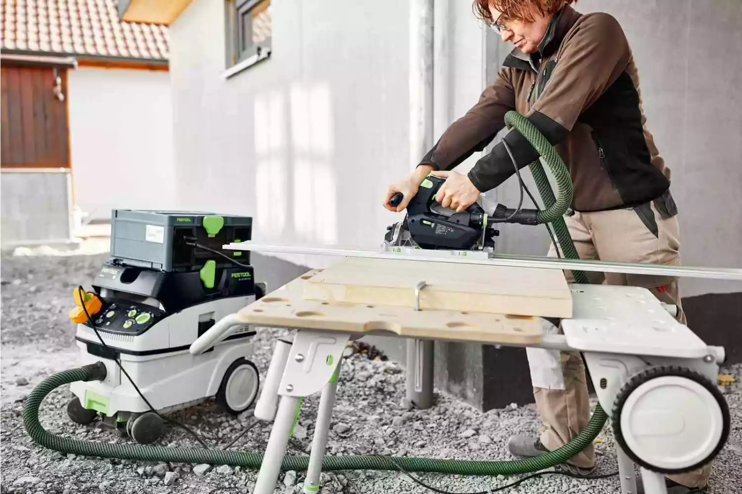 Festool TS 60 KEBQ-Plus-FS Invalcirkelzaag in Systainer - 1500W - 168 mm - met geleiderail-image