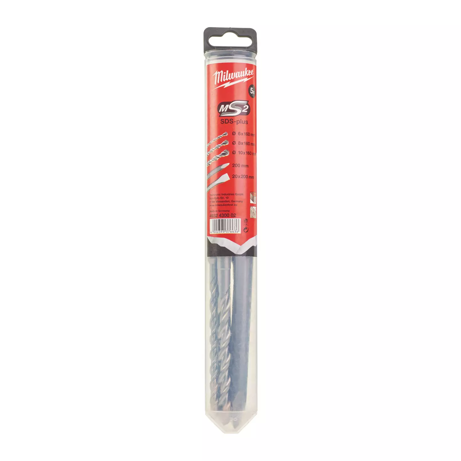 Milwaukee 4932430002 Set forets & burins SDS+ - (5 pièces)-image