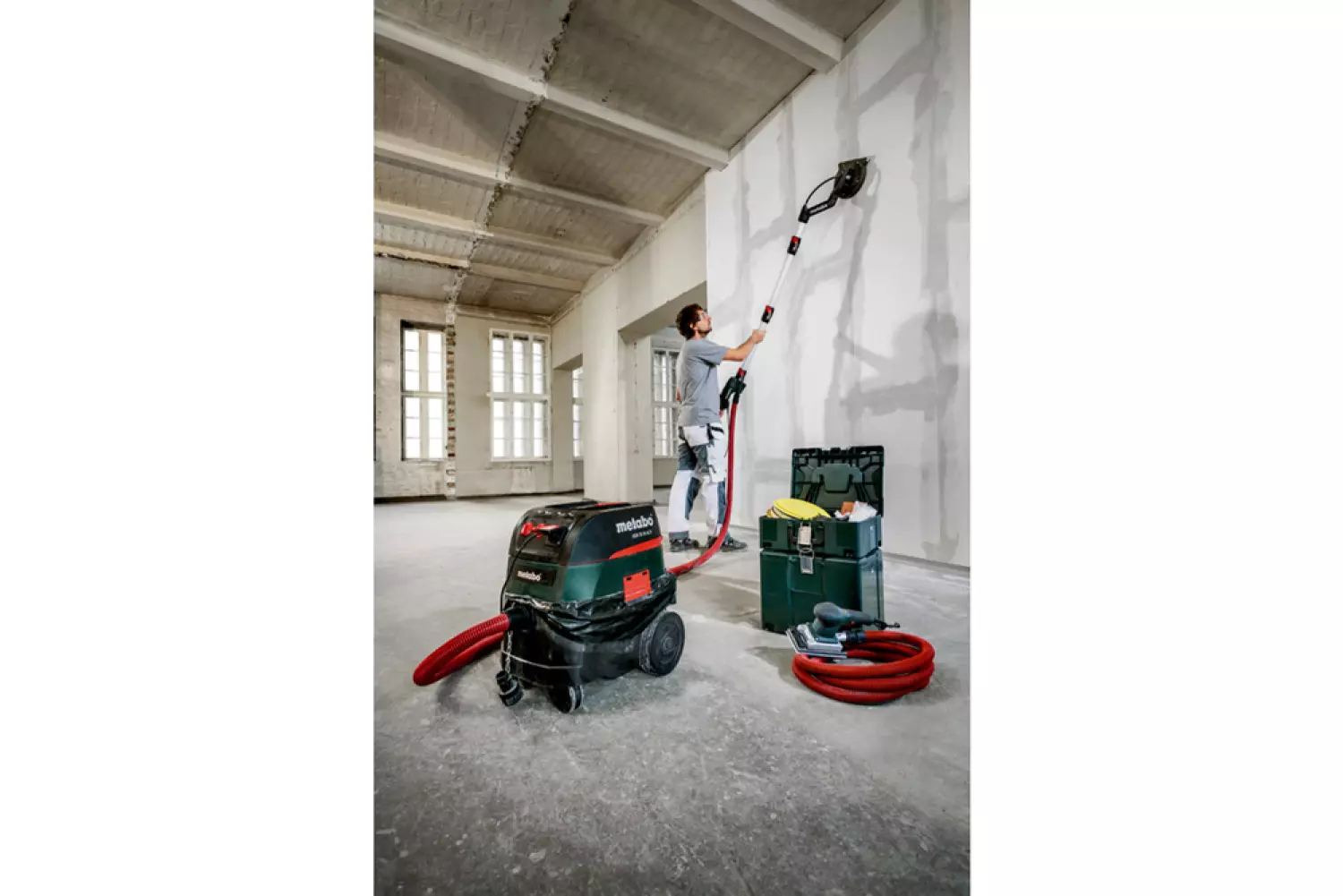 Metabo LSV 5-225 Comfort langnek schuurmachine in koffer - 500W - 225mm - variabel-image