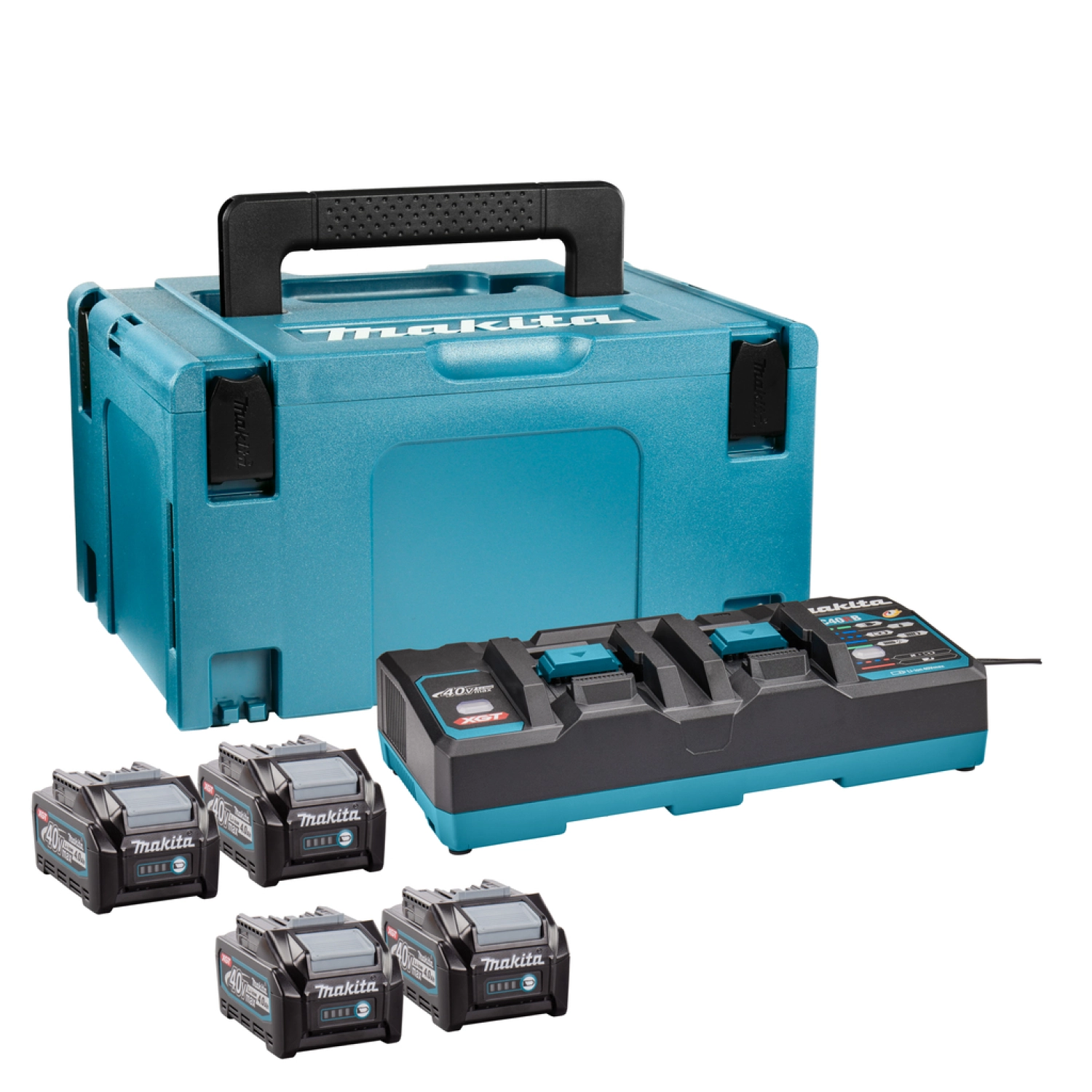 Makita 191U28-6 40V XGT Li-Ion accu starterset (4x 4.0Ah) + duolader in Mbox-image