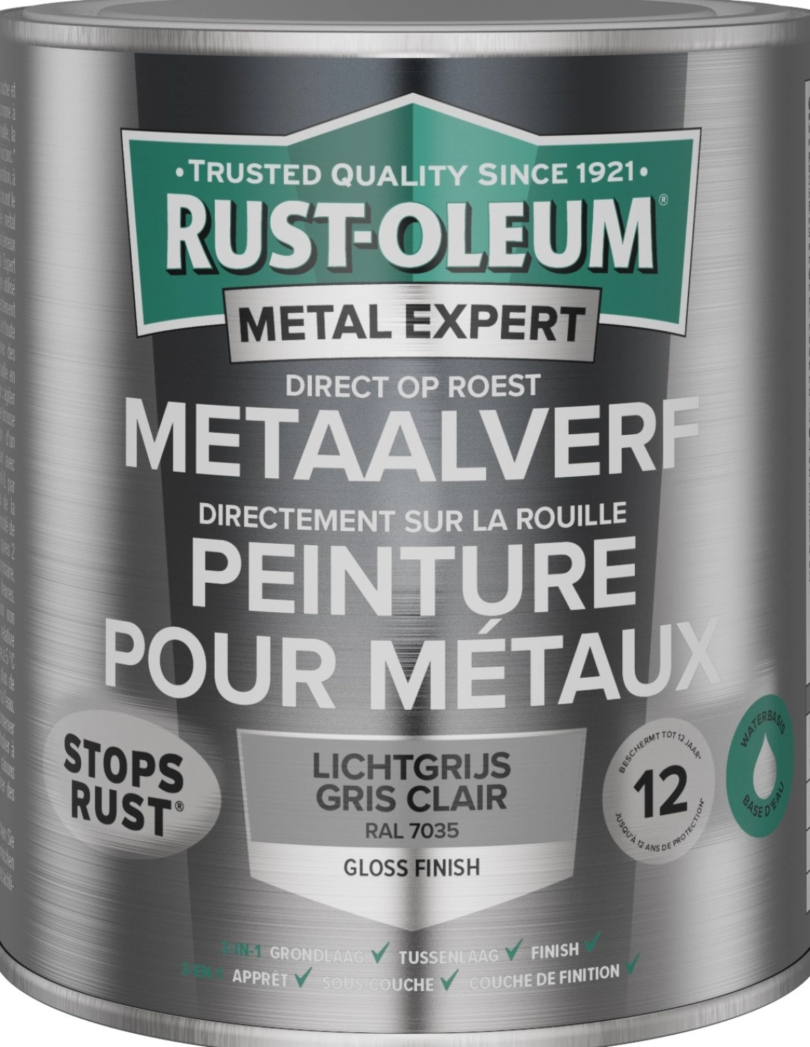 Rust-Oleum MetalExpert Watergedragen - RAL 7035 lichtgrijs - 0,25L-image