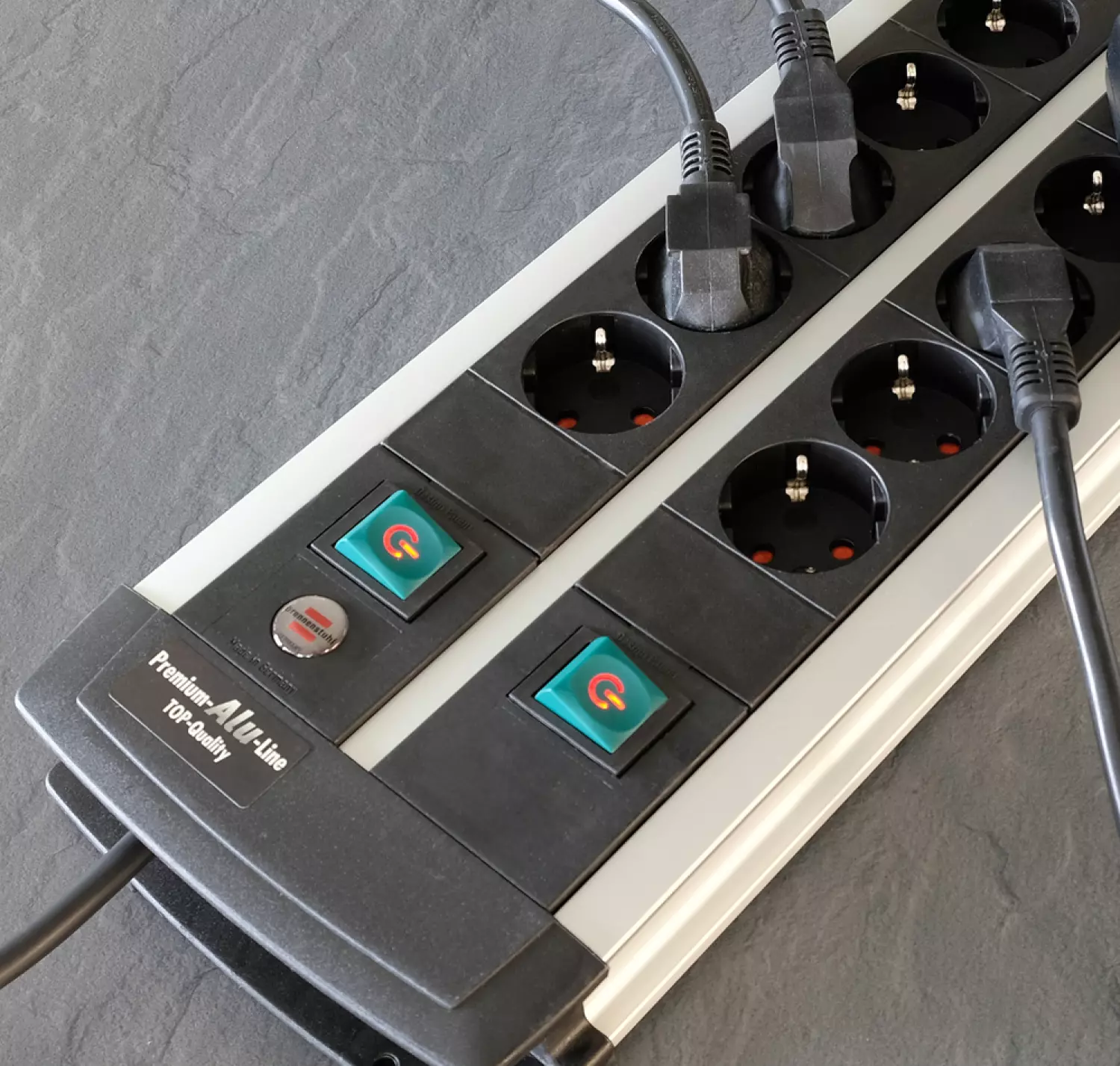 Brennenstuhl 1391000912 12 Voudige stekkerdoos - 1,5m x 33cm - Antraciet-image